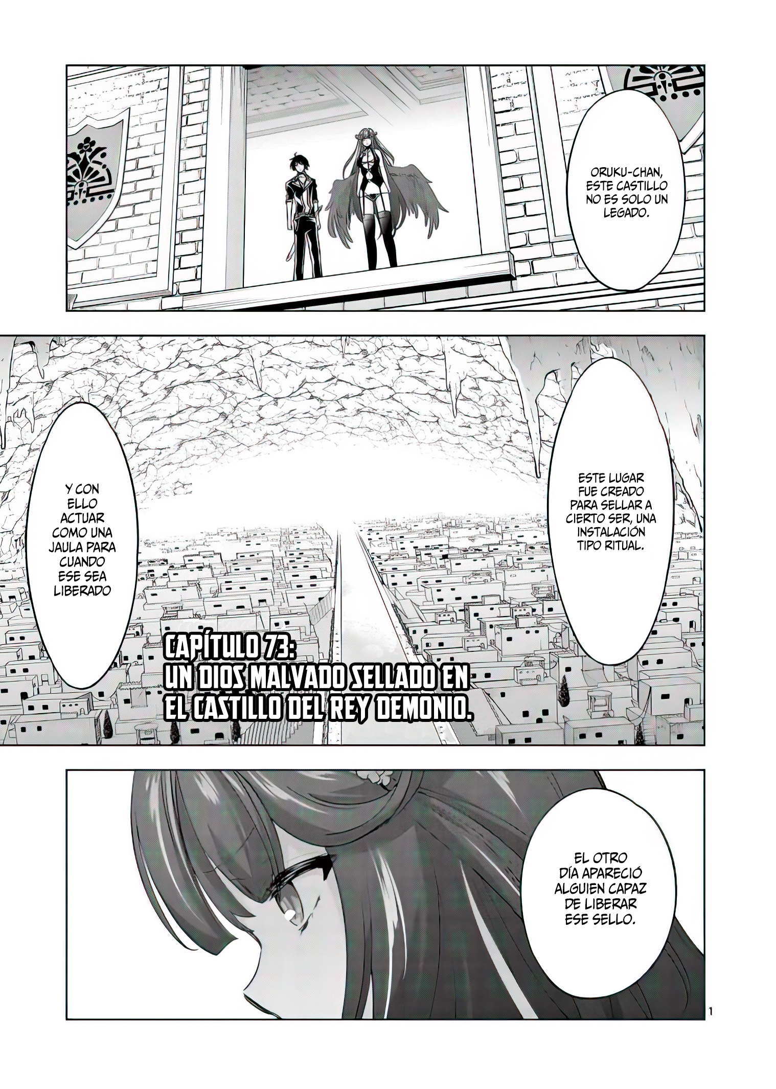Shijou Saikyou Orc-san no Tanoshii Tanetsuke Harem Zukuri Capitulo 73: Un Dios Malvado Sellado en el Castillo del Rey Demonio. página 5