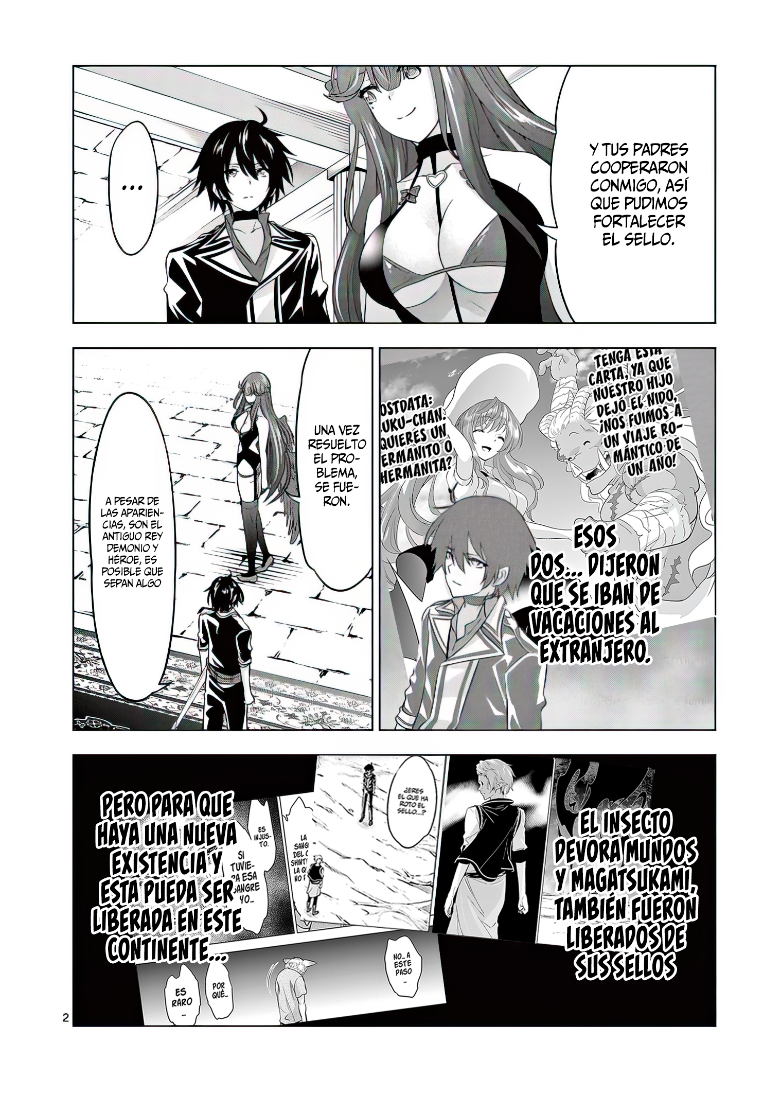 Shijou Saikyou Orc-san no Tanoshii Tanetsuke Harem Zukuri Capitulo 73: Un Dios Malvado Sellado en el Castillo del Rey Demonio. página 6