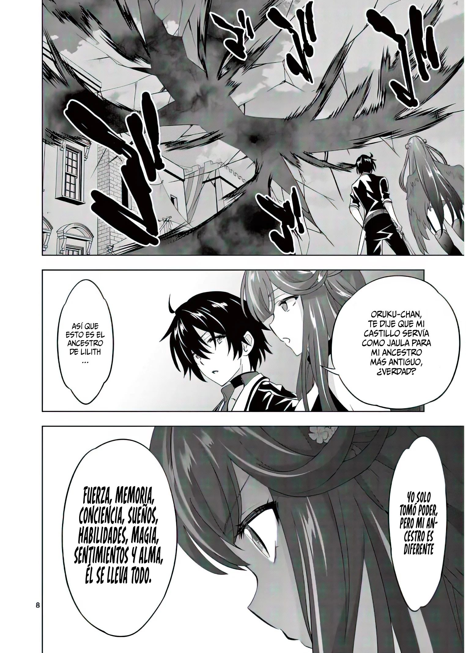 Shijou Saikyou Orc-san no Tanoshii Tanetsuke Harem Zukuri Capitulo 74: Lo que más odio es a los hombres que enfrentan al jefe final arrogantemente con poca información. página 9