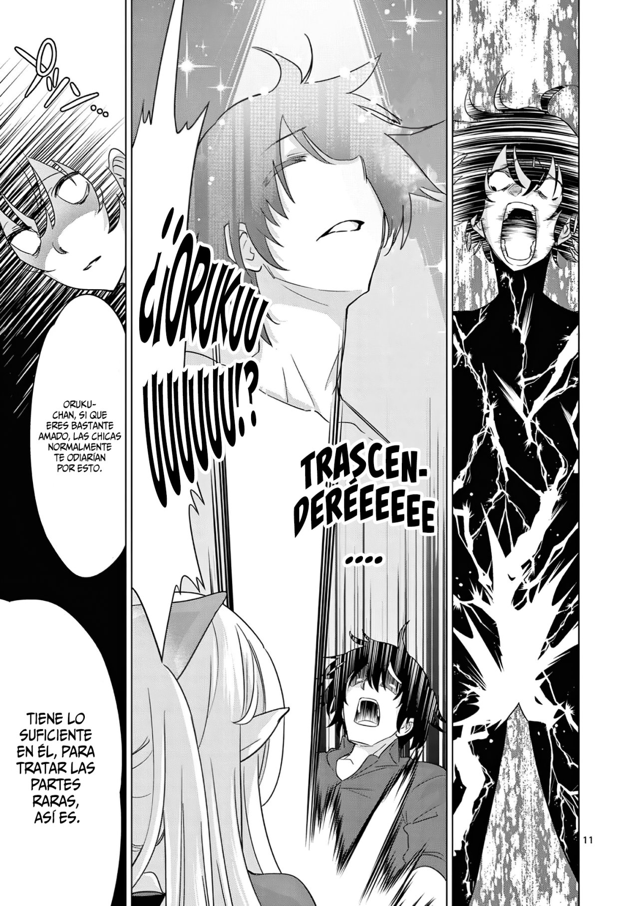 Shijou Saikyou Orc-san no Tanoshii Tanetsuke Harem Zukuri Capitulo 79: El Deseo Insaciable del Orco lleno de Heridas. página 14