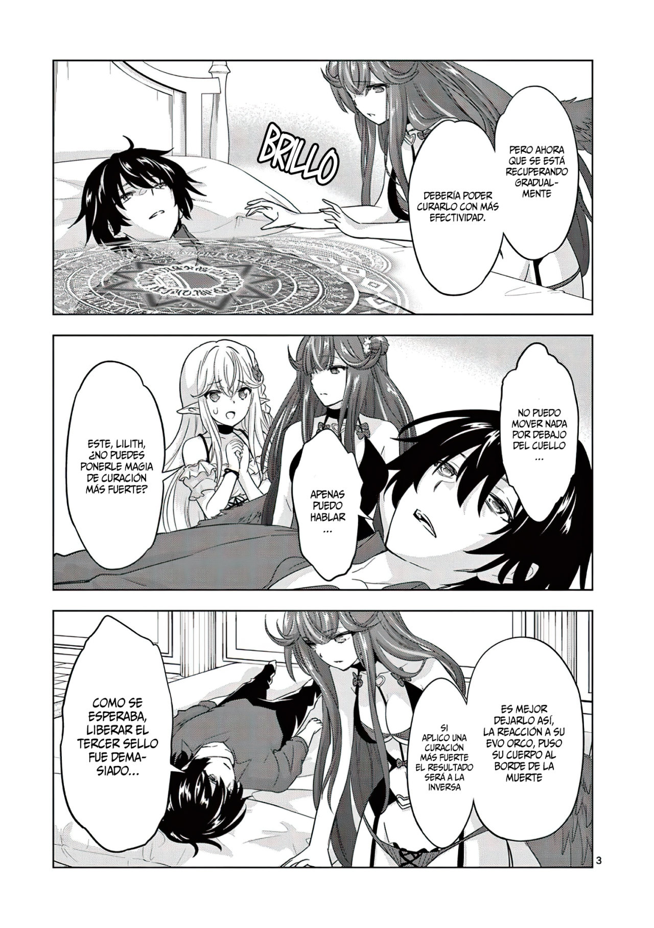 Shijou Saikyou Orc-san no Tanoshii Tanetsuke Harem Zukuri Capitulo 79: El Deseo Insaciable del Orco lleno de Heridas. página 6
