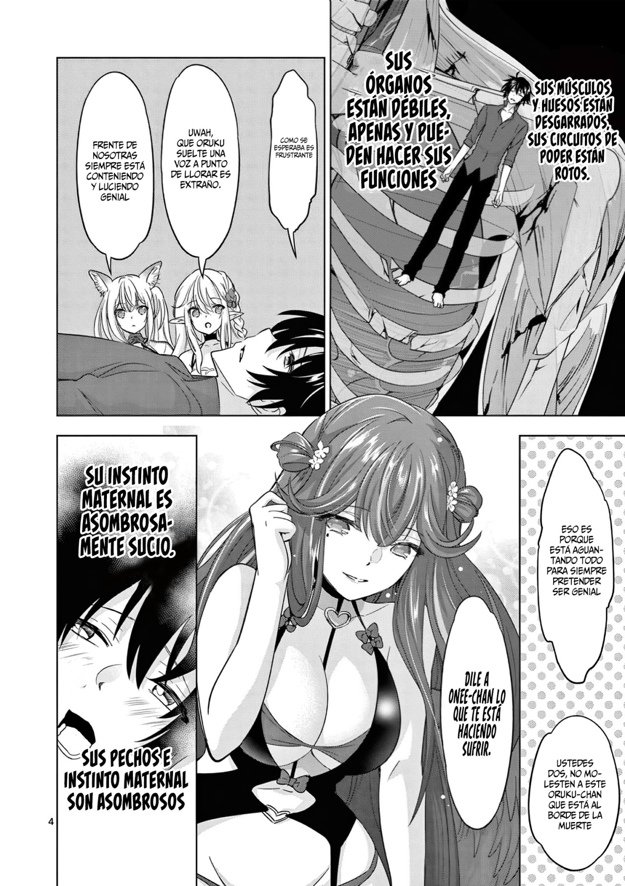 Shijou Saikyou Orc-san no Tanoshii Tanetsuke Harem Zukuri Capitulo 79: El Deseo Insaciable del Orco lleno de Heridas. página 7