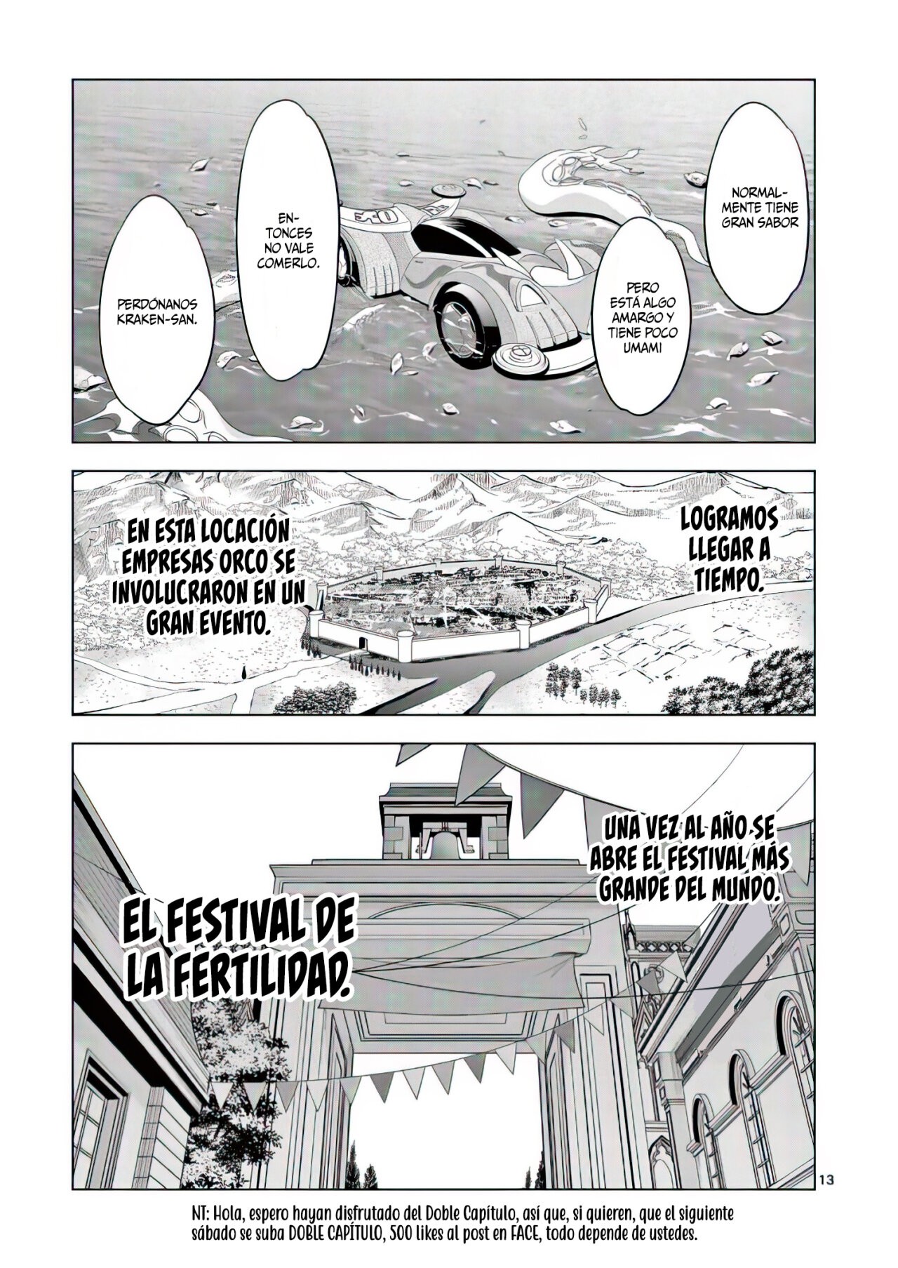 Shijou Saikyou Orc-san no Tanoshii Tanetsuke Harem Zukuri Capitulo 81: Poner el Alma en la Belleza de la Comida. página 16
