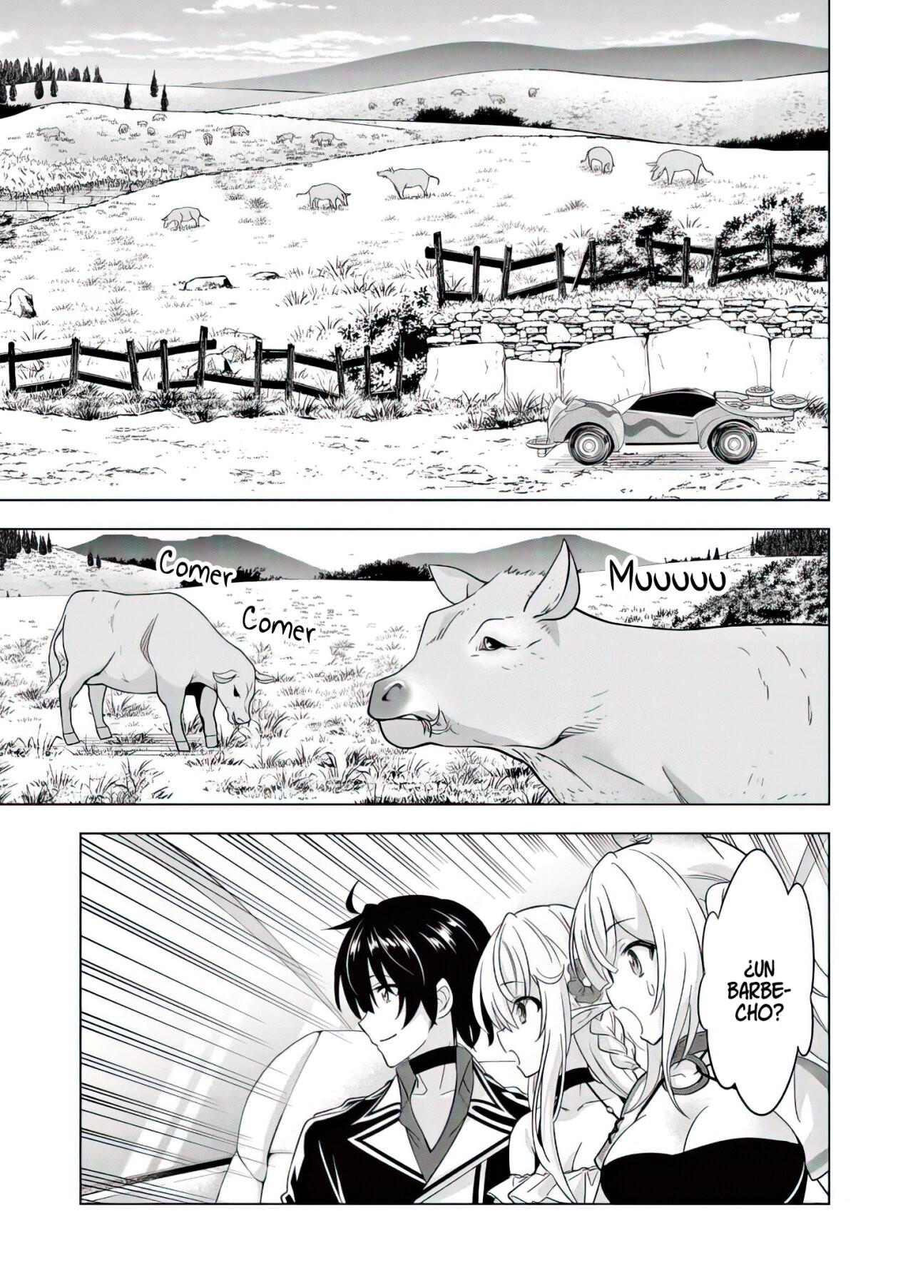 Shijou Saikyou Orc-san no Tanoshii Tanetsuke Harem Zukuri Capitulo 83: Las Personas que le van a Disparar al Jinete primero le Disparan al Caballo. página 14