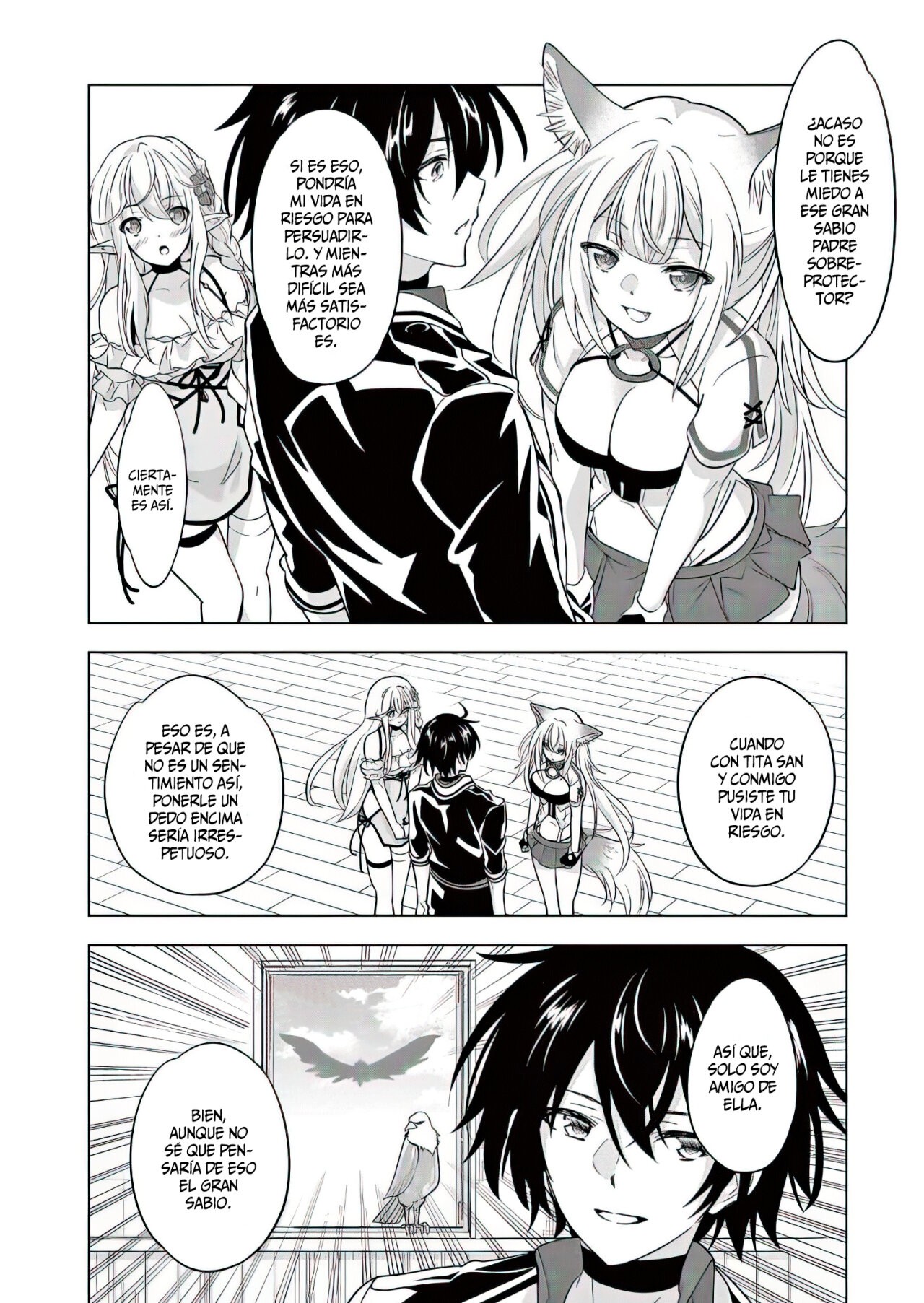 Shijou Saikyou Orc-san no Tanoshii Tanetsuke Harem Zukuri Capitulo 83: Las Personas que le van a Disparar al Jinete primero le Disparan al Caballo. página 7