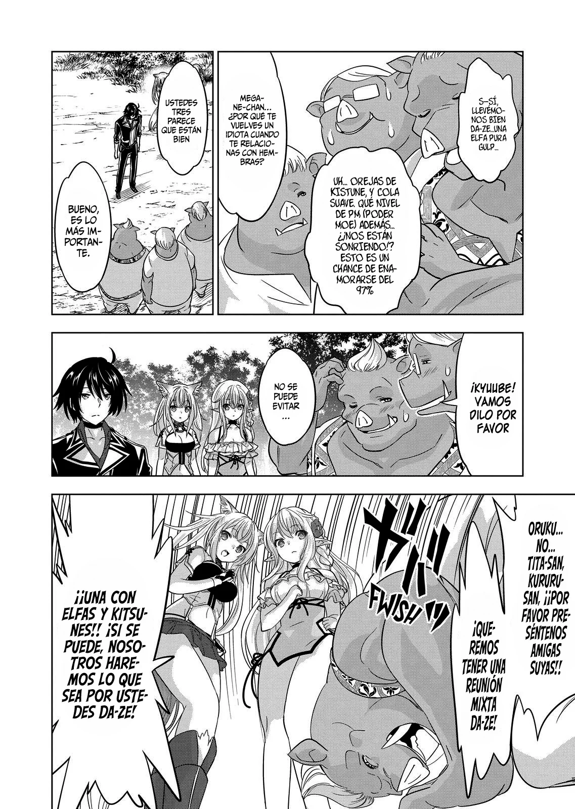 Shijou Saikyou Orc-san no Tanoshii Tanetsuke Harem Zukuri Capitulo 91: Mis Esposas son Bellas Chicas… página 14