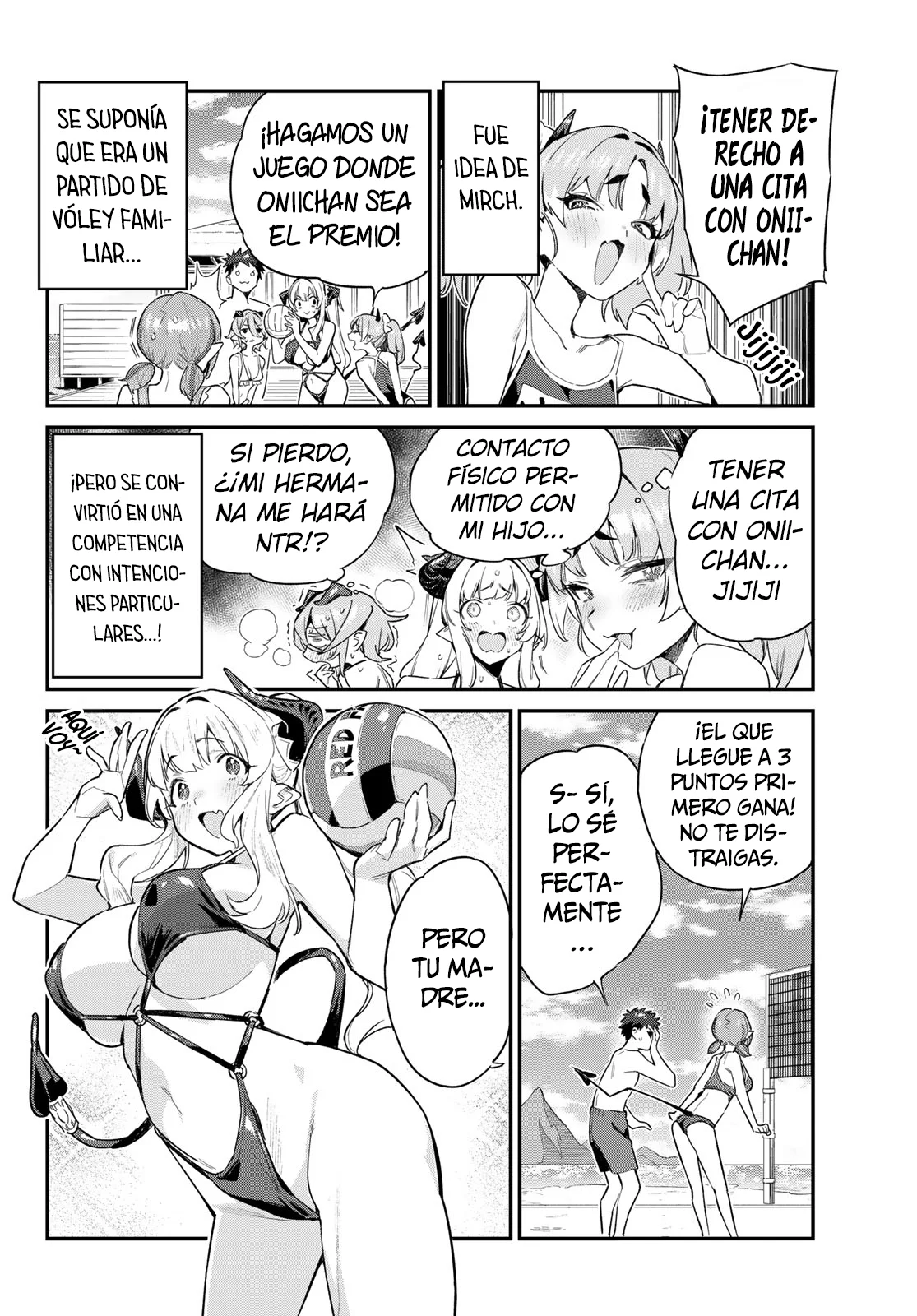 Kanan-sama Might be Easy Capitulo 54: El partido de vóley de la familia Zebub página 4
