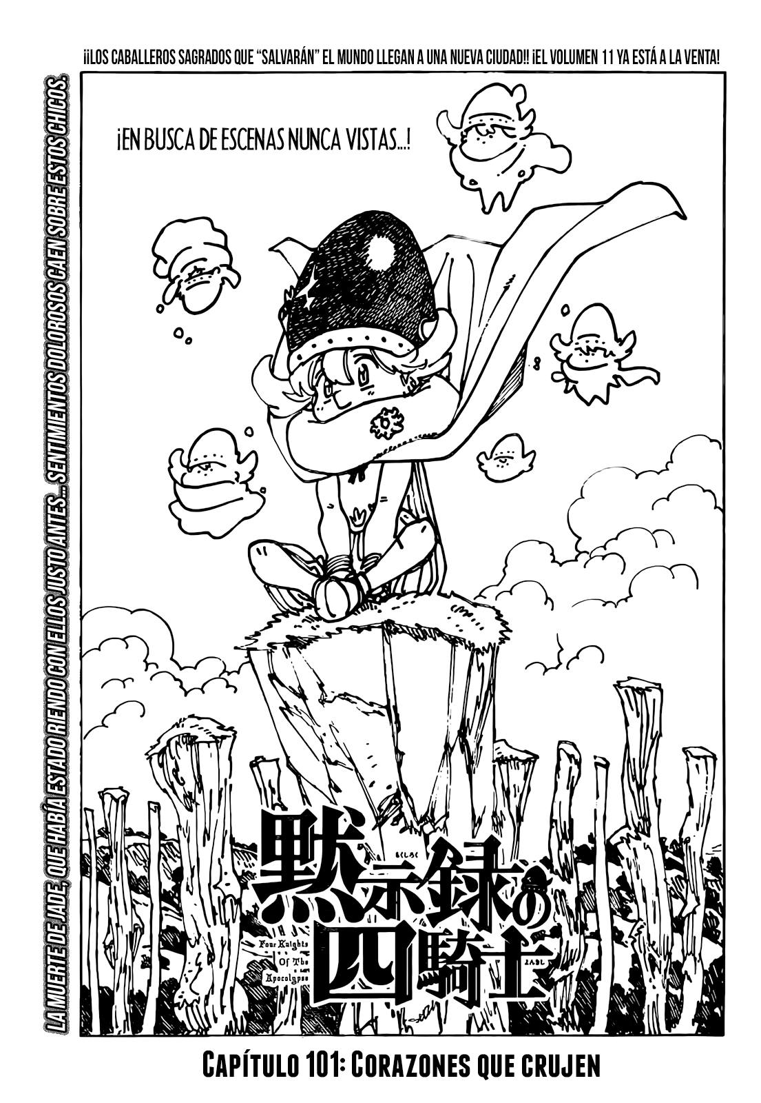 Mokushiroku no Yonkishi Capitulo 101: Corazones que Crujen página 2