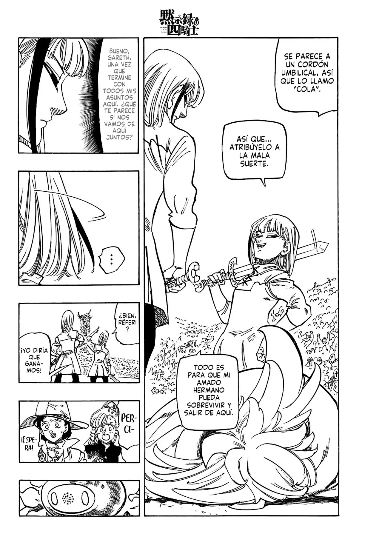 Mokushiroku no Yonkishi Capitulo 168: Los espadachines gemelos página 14