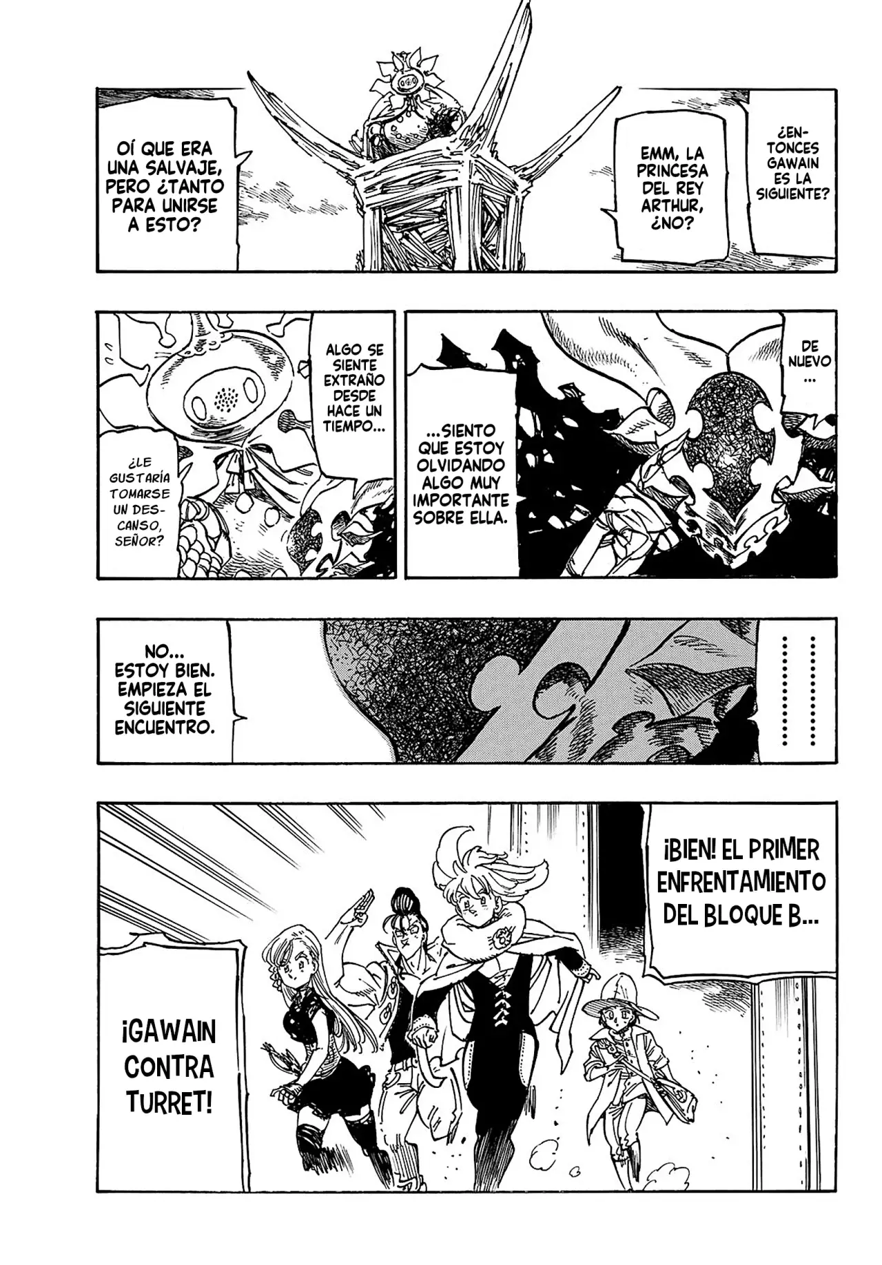 Mokushiroku no Yonkishi Capitulo 174: Gawain Vs Turret página 8