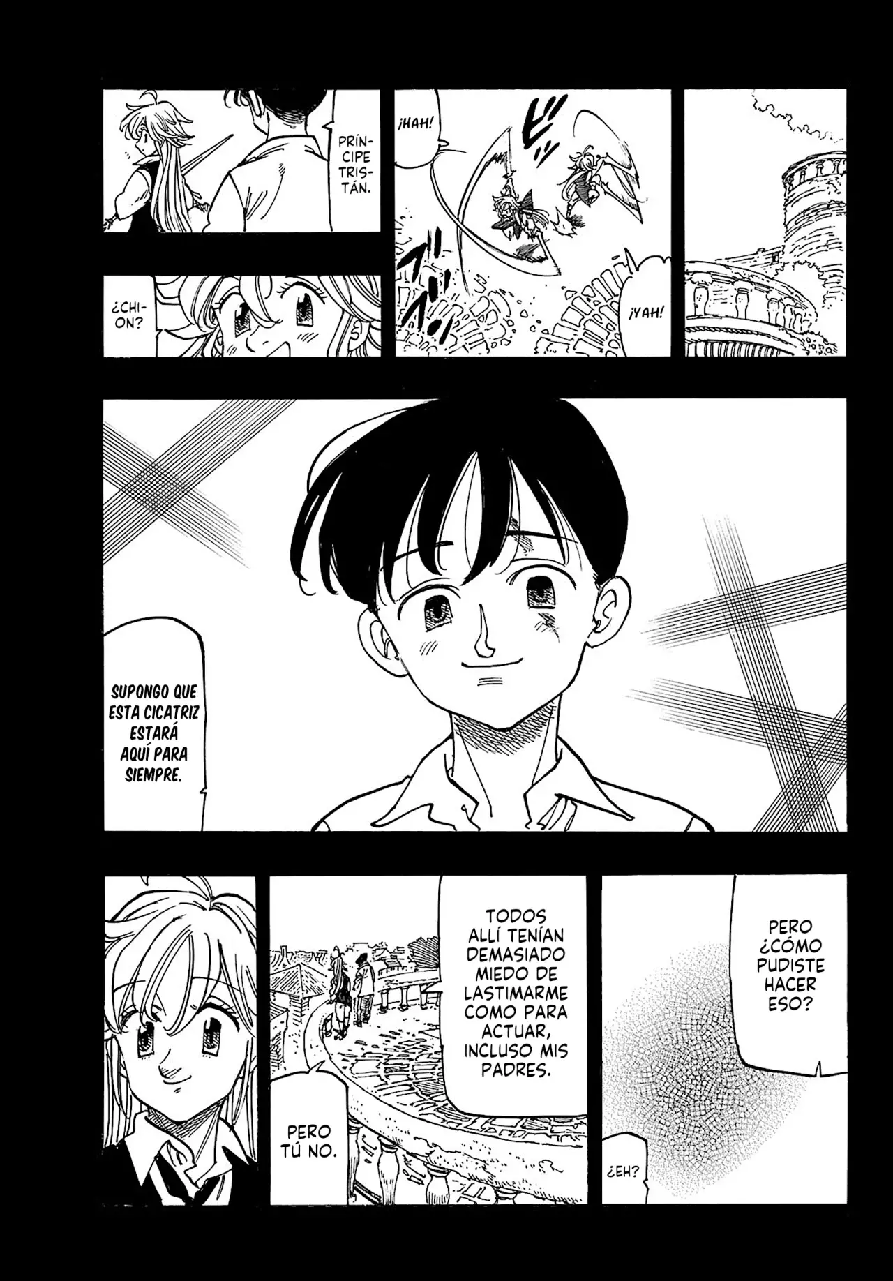 Mokushiroku no Yonkishi Capitulo 179: Tristán y Chion página 14