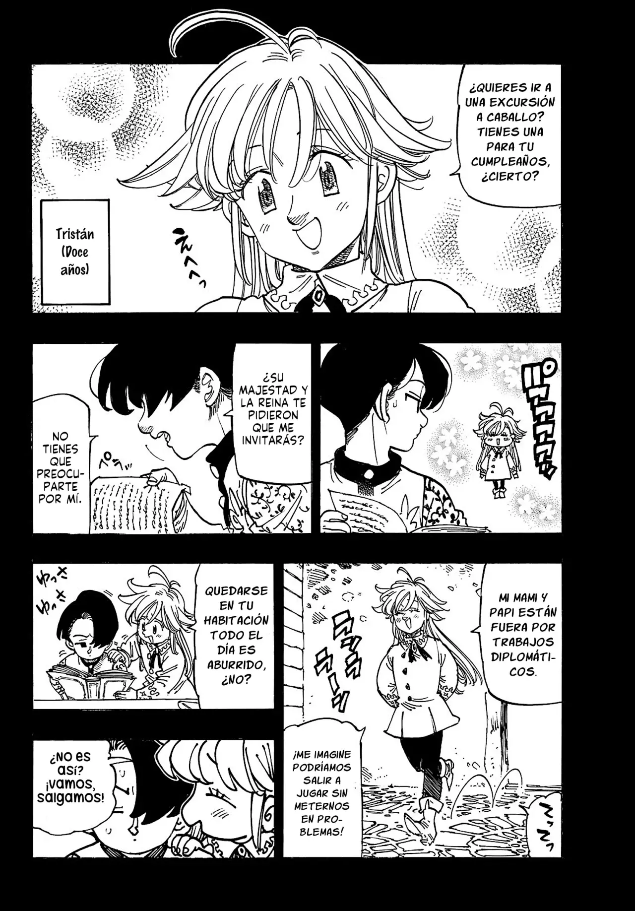 Mokushiroku no Yonkishi Capitulo 179: Tristán y Chion página 7