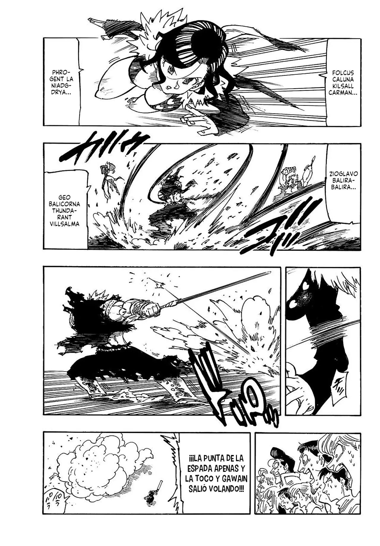 Mokushiroku no Yonkishi Capitulo 189: Gawain vs Balin página 12