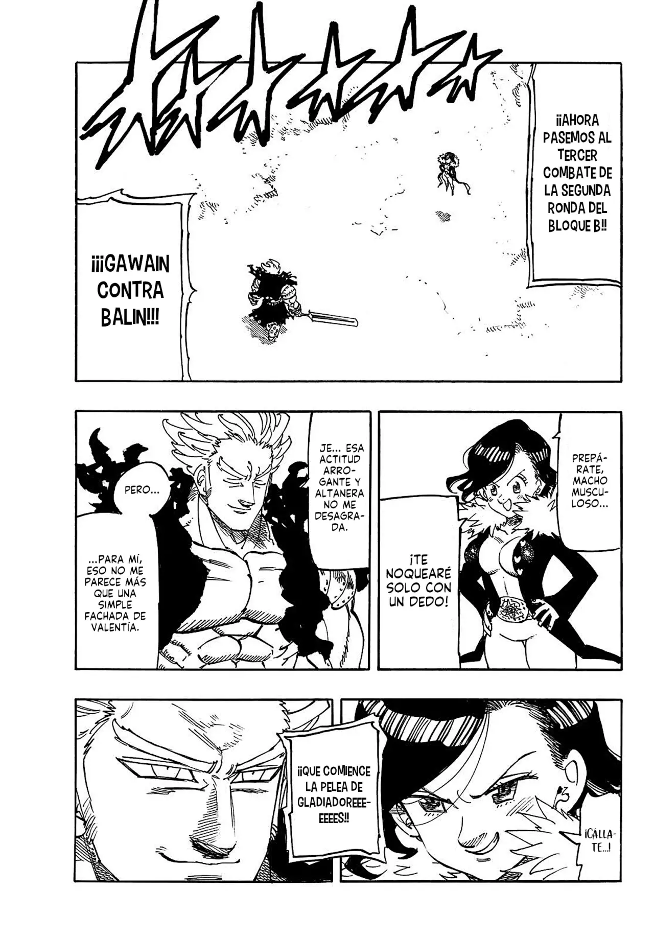 Mokushiroku no Yonkishi Capitulo 189: Gawain vs Balin página 8