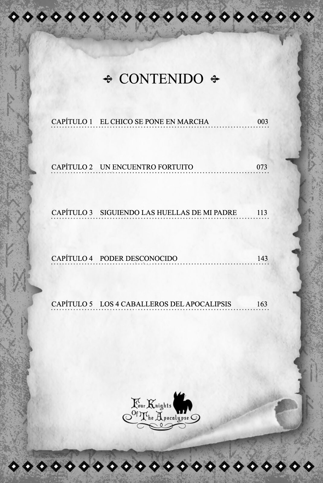 Mokushiroku no Yonkishi Capitulo 5.5: Extras [Volumen 1] página 4