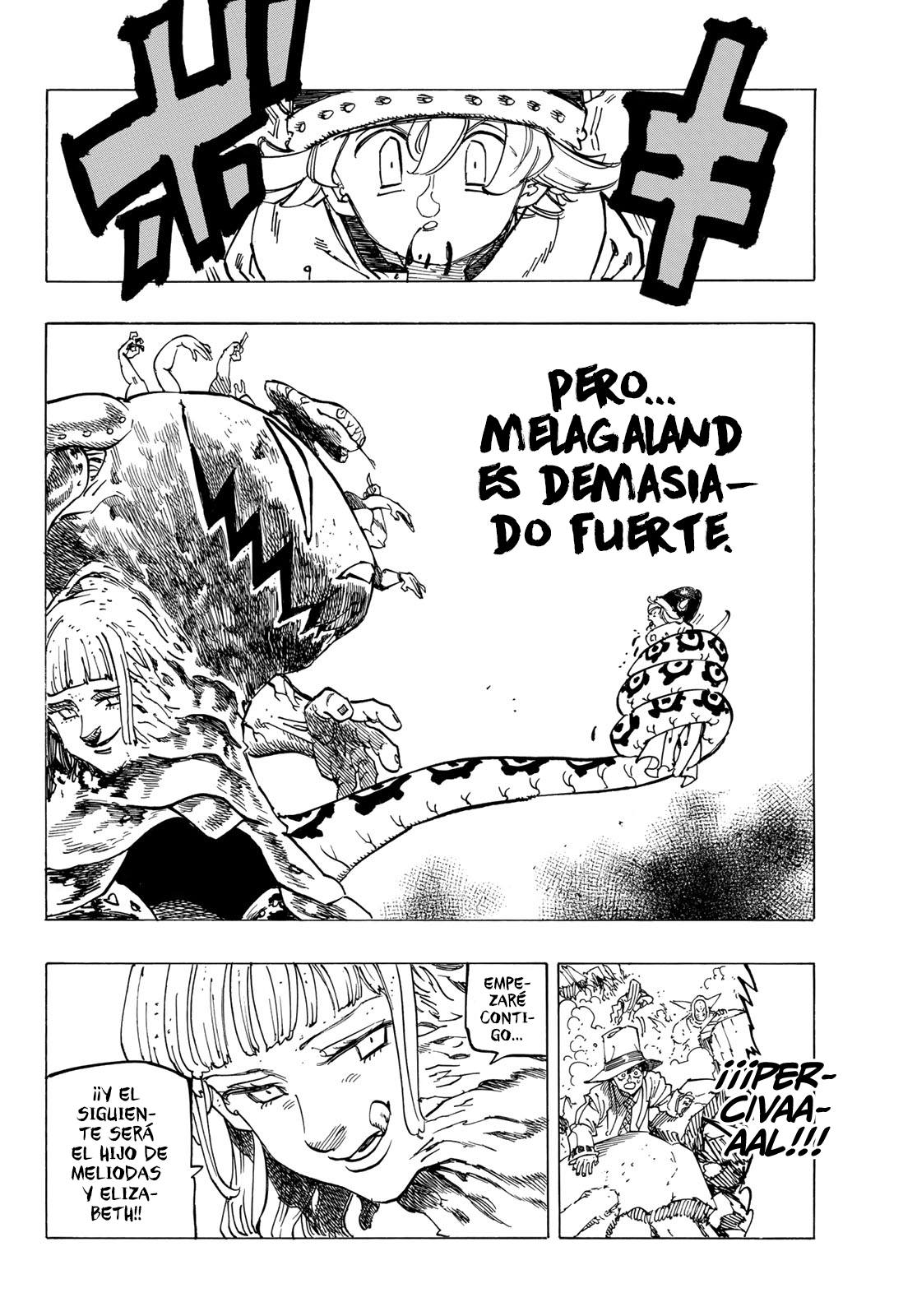 Mokushiroku no Yonkishi Capitulo 75: El reino de los caballeros sagrados vs. Melagaland página 13