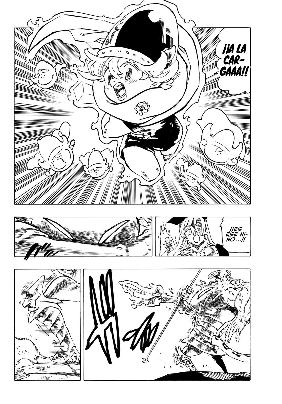 Mokushiroku no Yonkishi Capitulo 75: El reino de los caballeros sagrados vs. Melagaland página 9