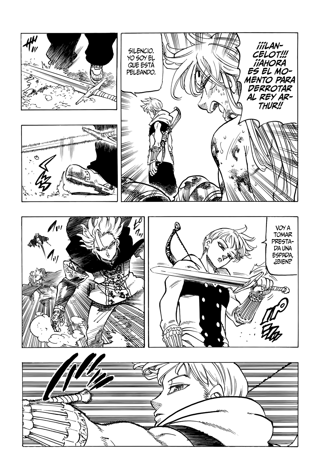 Mokushiroku no Yonkishi Capitulo 80: Rey Arthur vs. Lancelot página 6