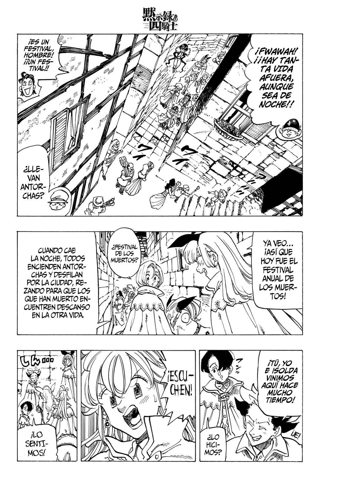 Mokushiroku no Yonkishi Capitulo 92: Un recorrido por Wallnack de infarto. página 7
