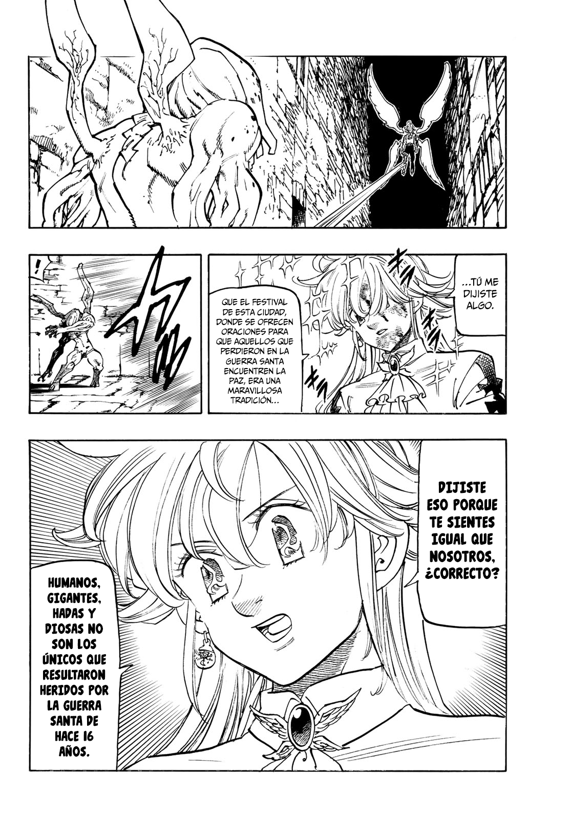 Mokushiroku no Yonkishi Capitulo 97: Un réquiem que siempre suena. página 4