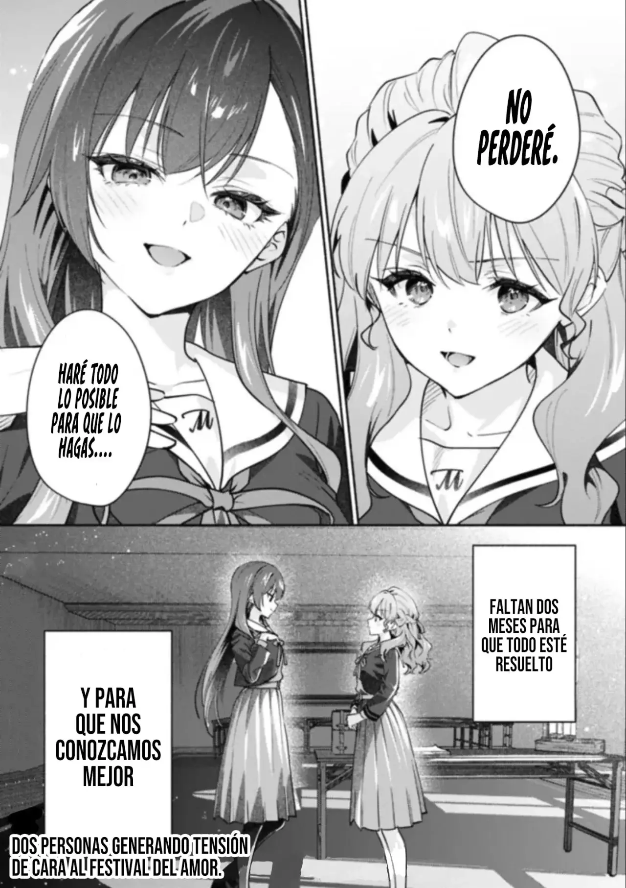 Una historia Yuri sobre hacer que una chica guapa, que insiste en decir ‘¡No voy a perder!’, se someta por completo con todas tus fuerzas. Capitulo 3: Capítulo 3 página 27