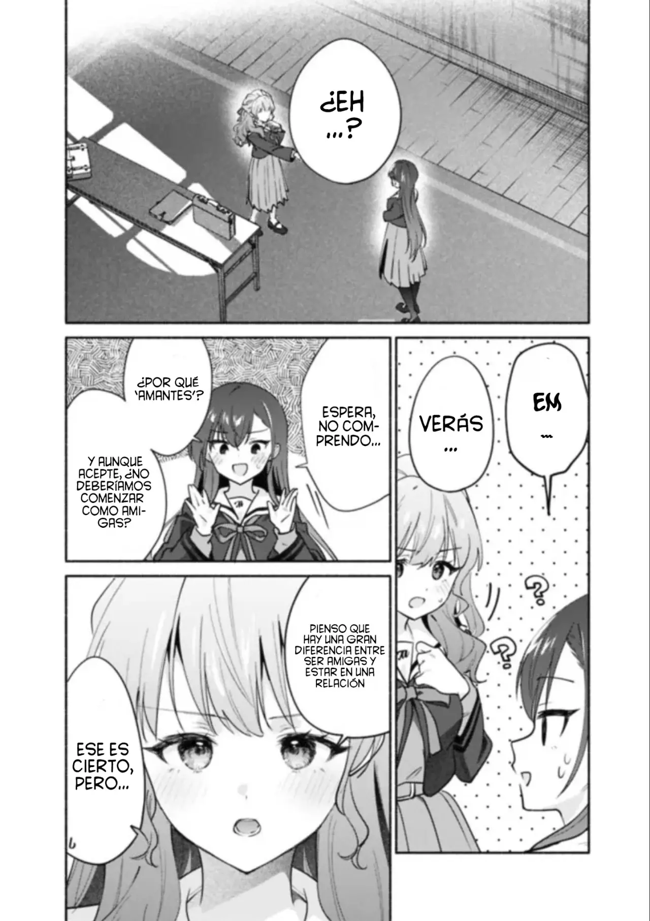 Una historia Yuri sobre hacer que una chica guapa, que insiste en decir ‘¡No voy a perder!’, se someta por completo con todas tus fuerzas. Capitulo 3: Capítulo 3 página 7