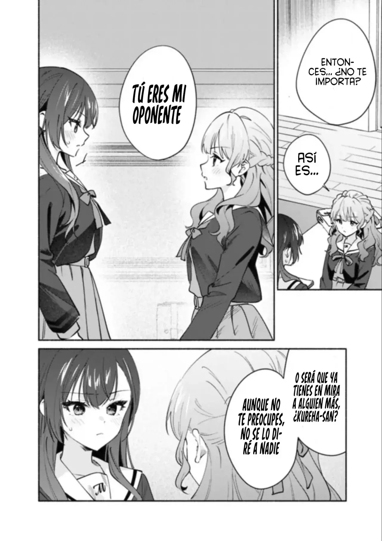 Una historia Yuri sobre hacer que una chica guapa, que insiste en decir ‘¡No voy a perder!’, se someta por completo con todas tus fuerzas. Capitulo 4: Capítulo 4 página 9