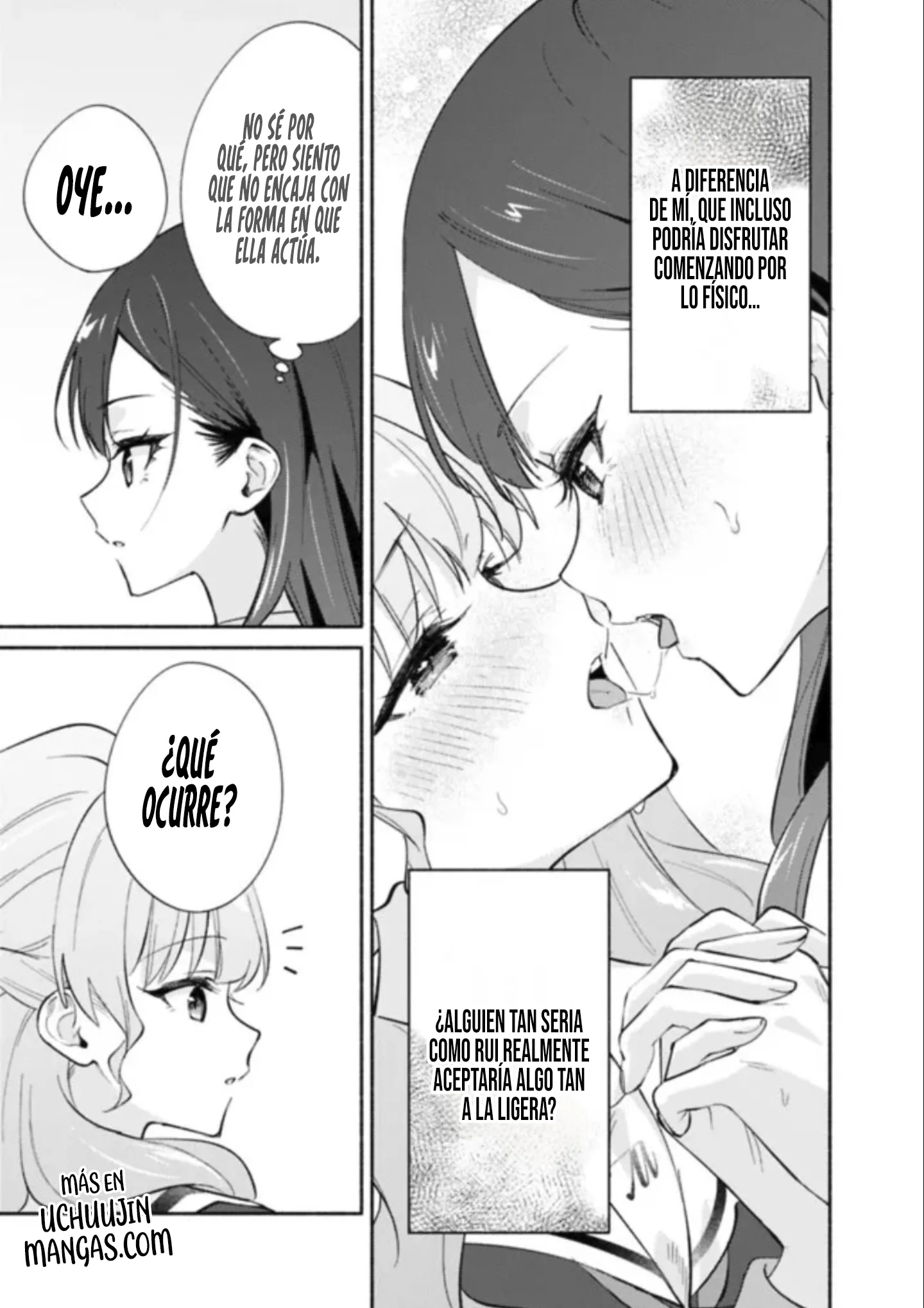 Una historia Yuri sobre hacer que una chica guapa, que insiste en decir ‘¡No voy a perder!’, se someta por completo con todas tus fuerzas. Capitulo 7 página 15
