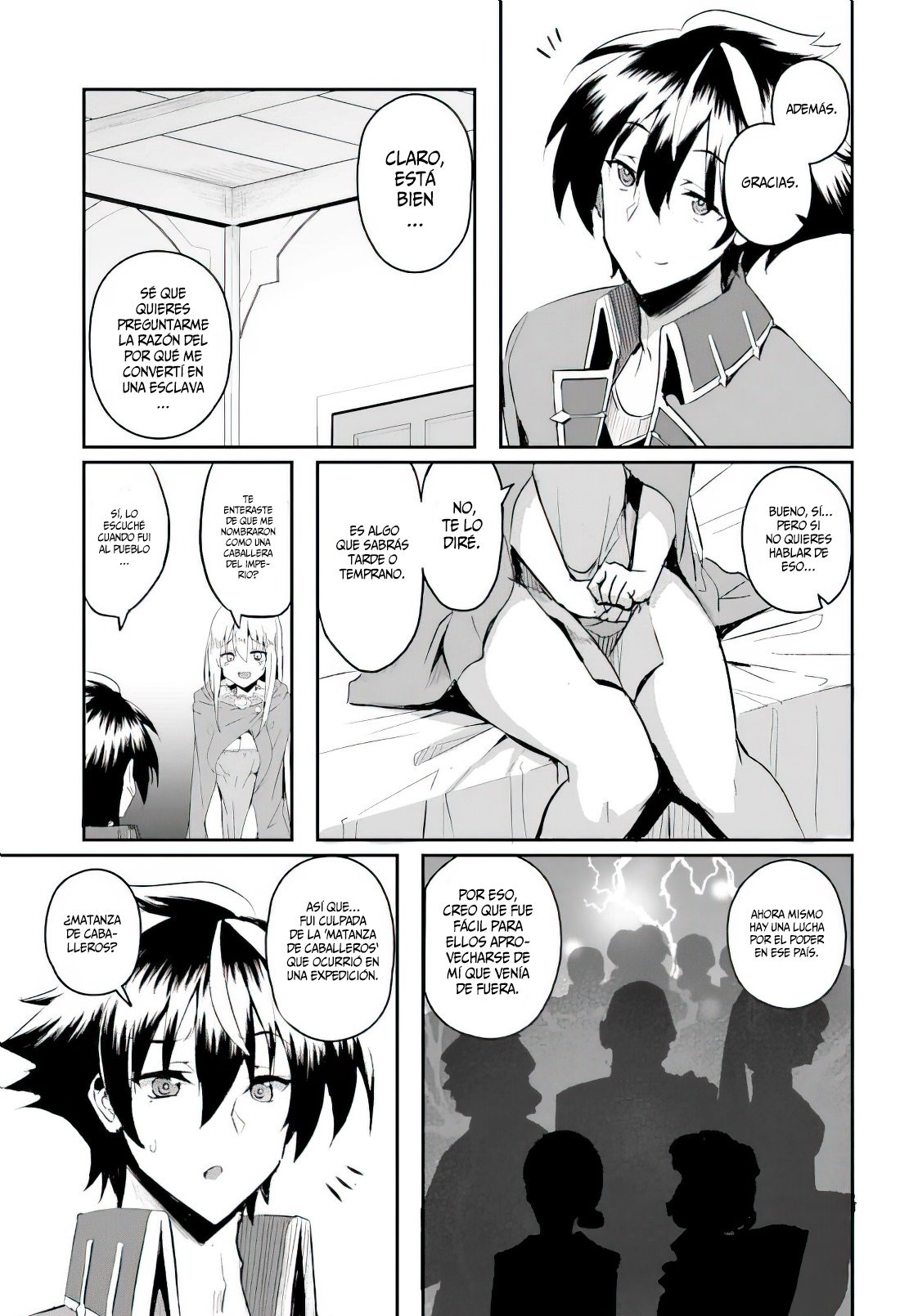 Entrenábamos juntos, pero ella termino convirtiéndose en una esclava sexual, así que yo, un aventurero de rango S, decidí comprarla y protegerla, porque era mi amiga de la infancia. Capitulo 1: Capitulo 1. página 16