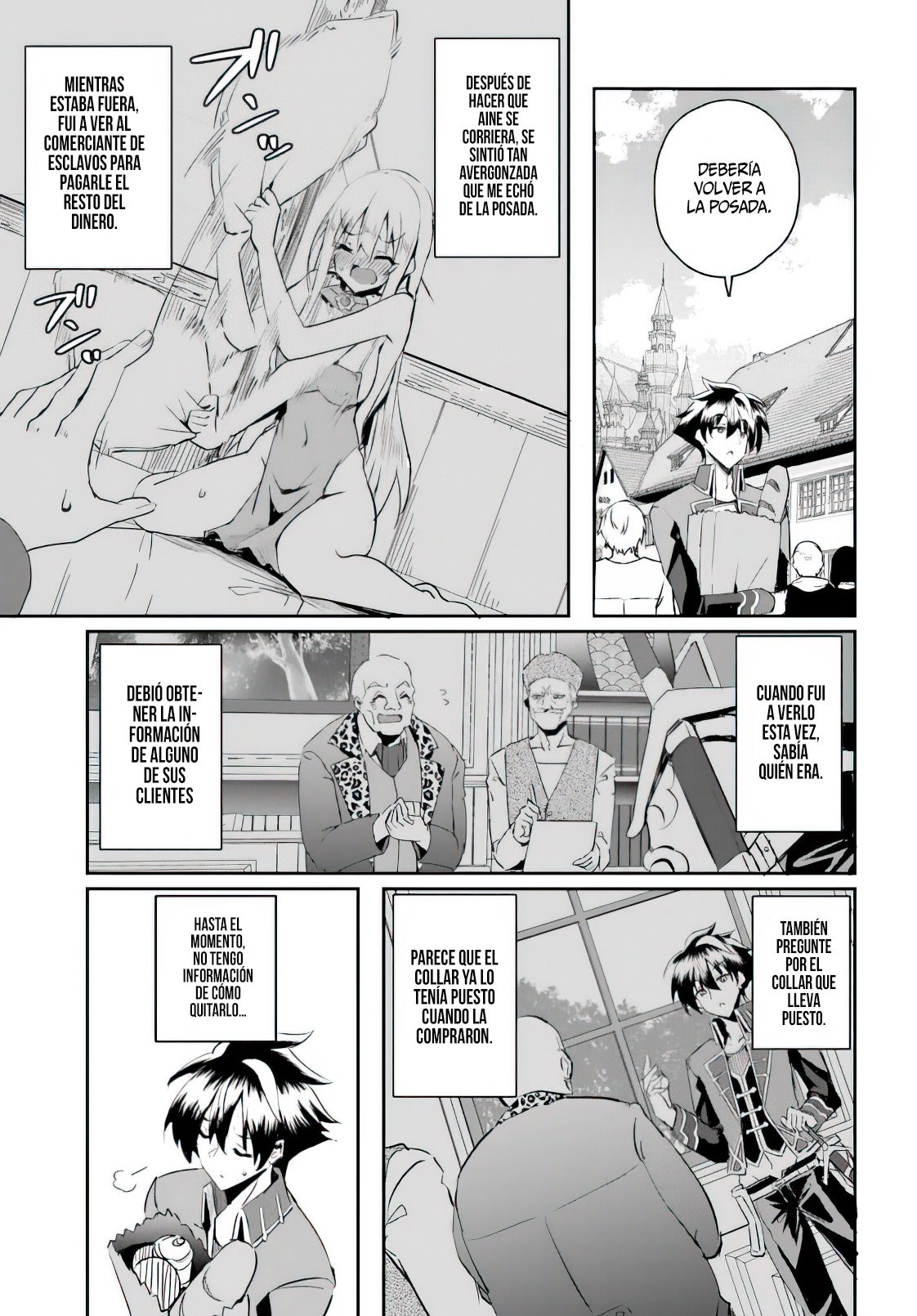 Entrenábamos juntos, pero ella termino convirtiéndose en una esclava sexual, así que yo, un aventurero de rango S, decidí comprarla y protegerla, porque era mi amiga de la infancia. Capitulo 1: Capitulo 1. página 28