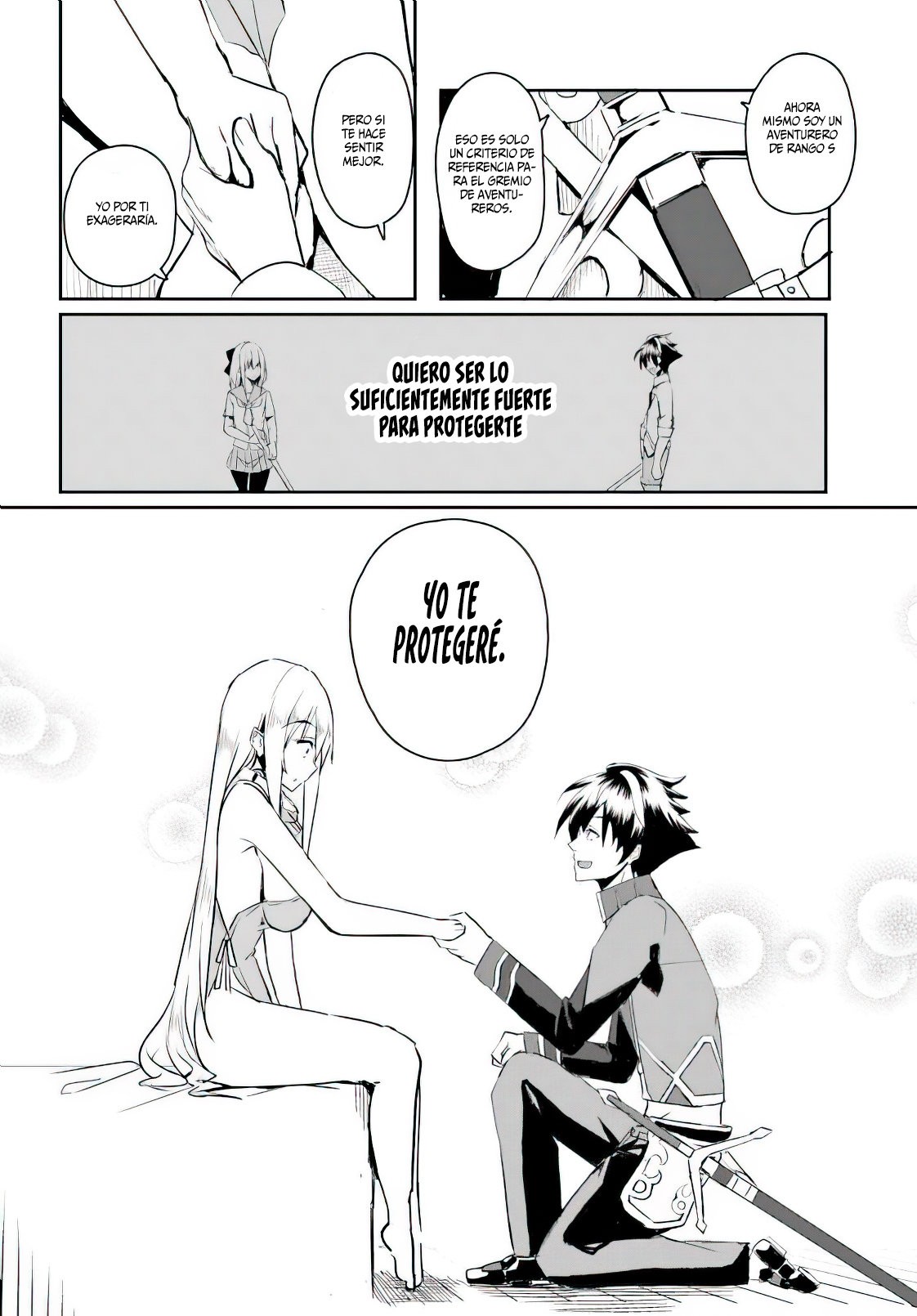 Entrenábamos juntos, pero ella termino convirtiéndose en una esclava sexual, así que yo, un aventurero de rango S, decidí comprarla y protegerla, porque era mi amiga de la infancia. Capitulo 1: Capitulo 1. página 33