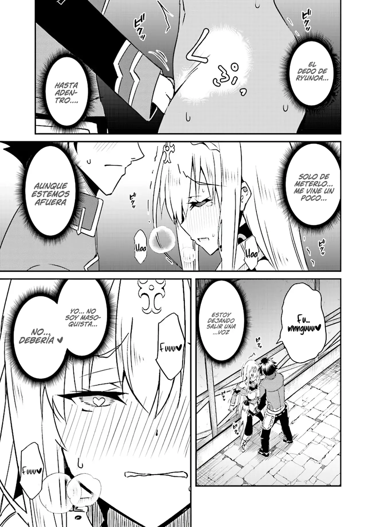 Entrenábamos juntos, pero ella termino convirtiéndose en una esclava sexual, así que yo, un aventurero de rango S, decidí comprarla y protegerla, porque era mi amiga de la infancia. Capitulo 14: Capitulo 14. página 18