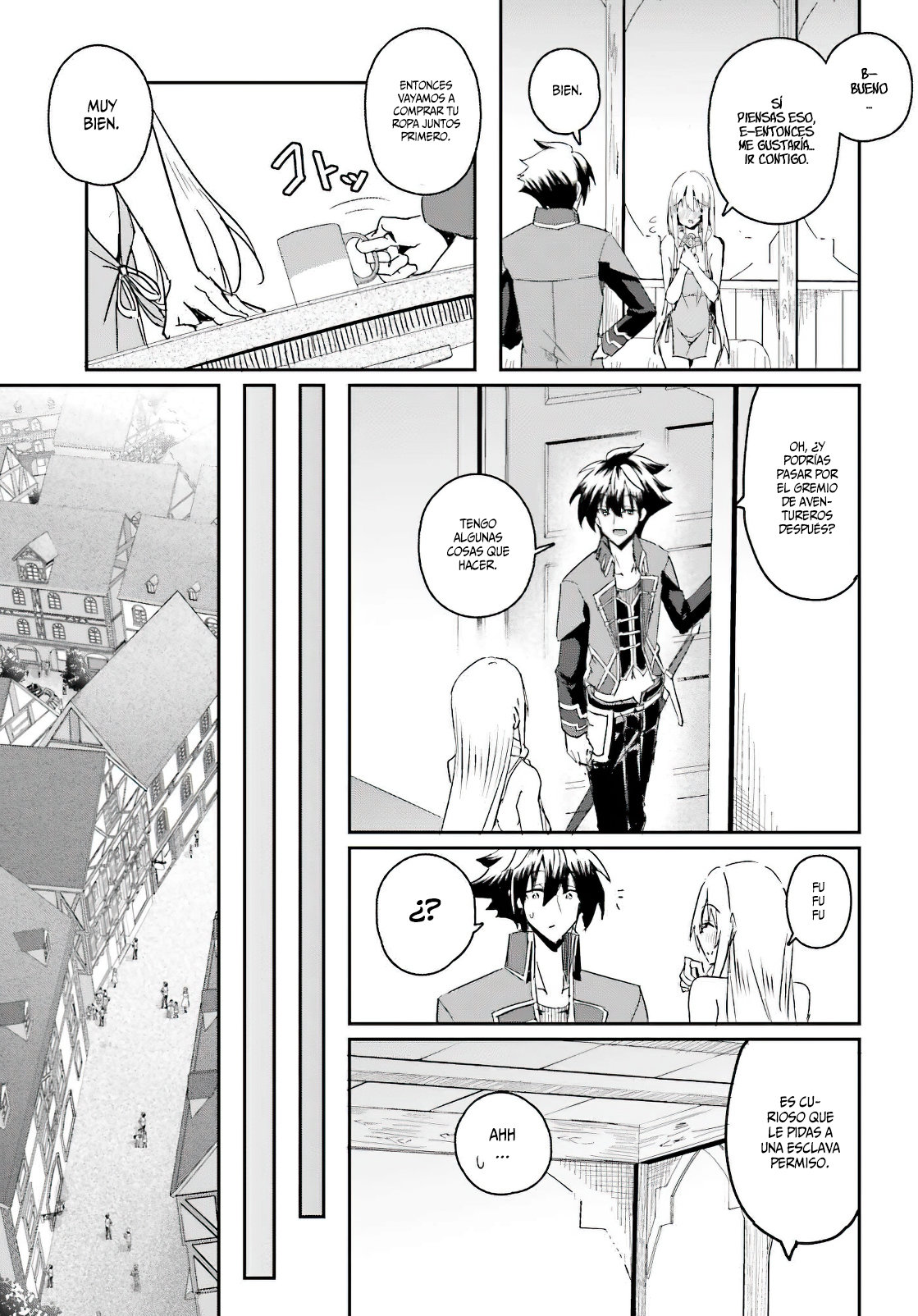 Entrenábamos juntos, pero ella termino convirtiéndose en una esclava sexual, así que yo, un aventurero de rango S, decidí comprarla y protegerla, porque era mi amiga de la infancia. Capitulo 2: Es 'eso' de nuevo. página 12