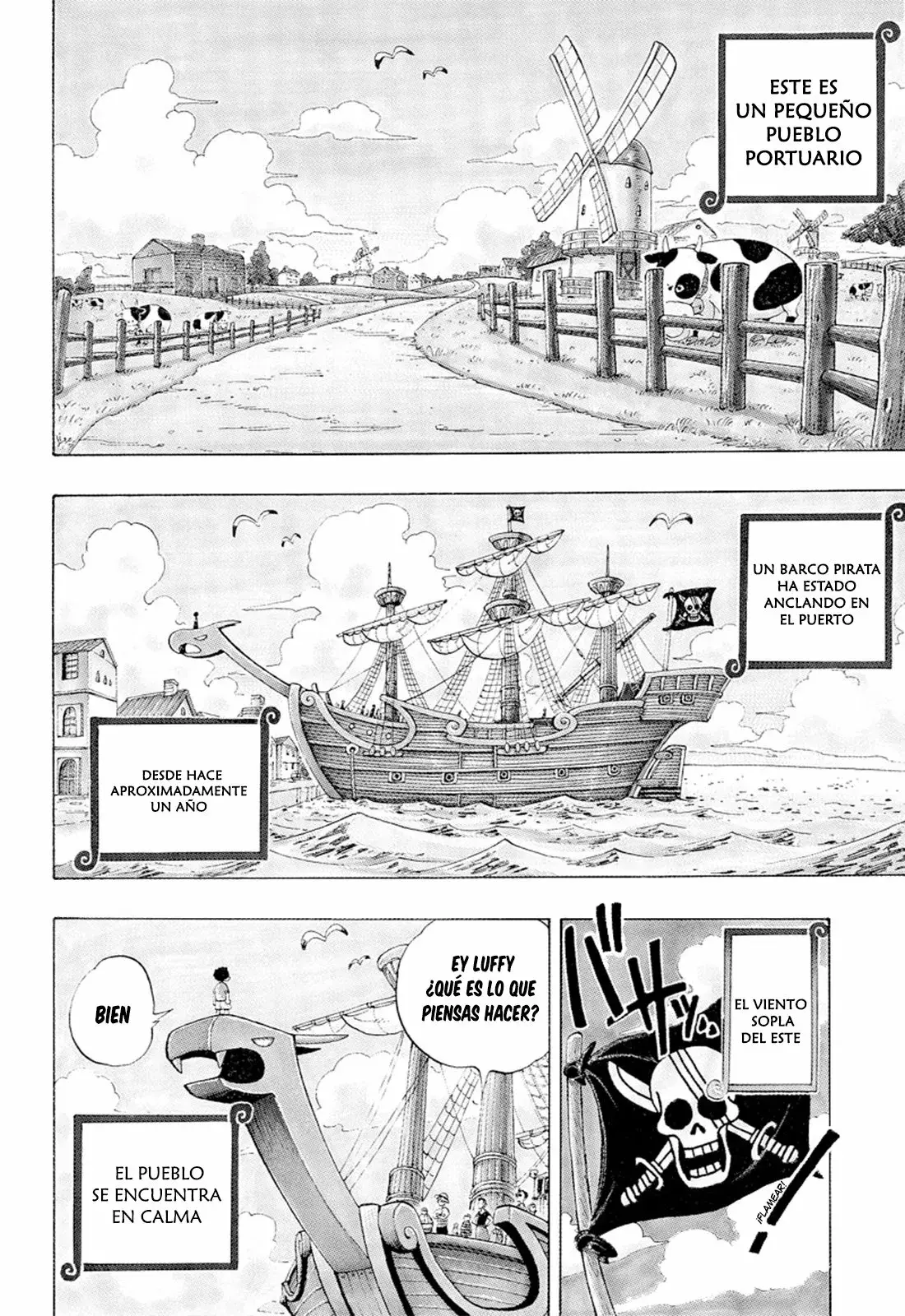 One Piece Capitulo 1: "Romance Dawn: Amanecer de la aventura" página 4