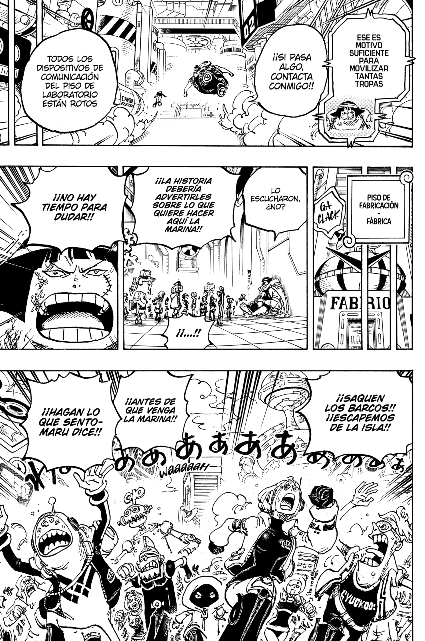 One Piece Capitulo 1078: "Tiempo al Límite para el Escape" página 3