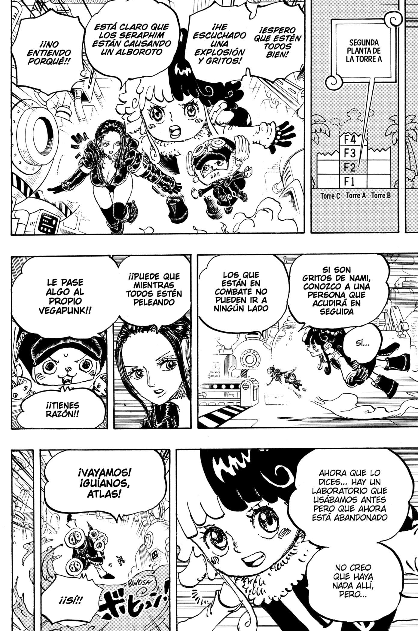 One Piece Capitulo 1078: "Tiempo al Límite para el Escape" página 6