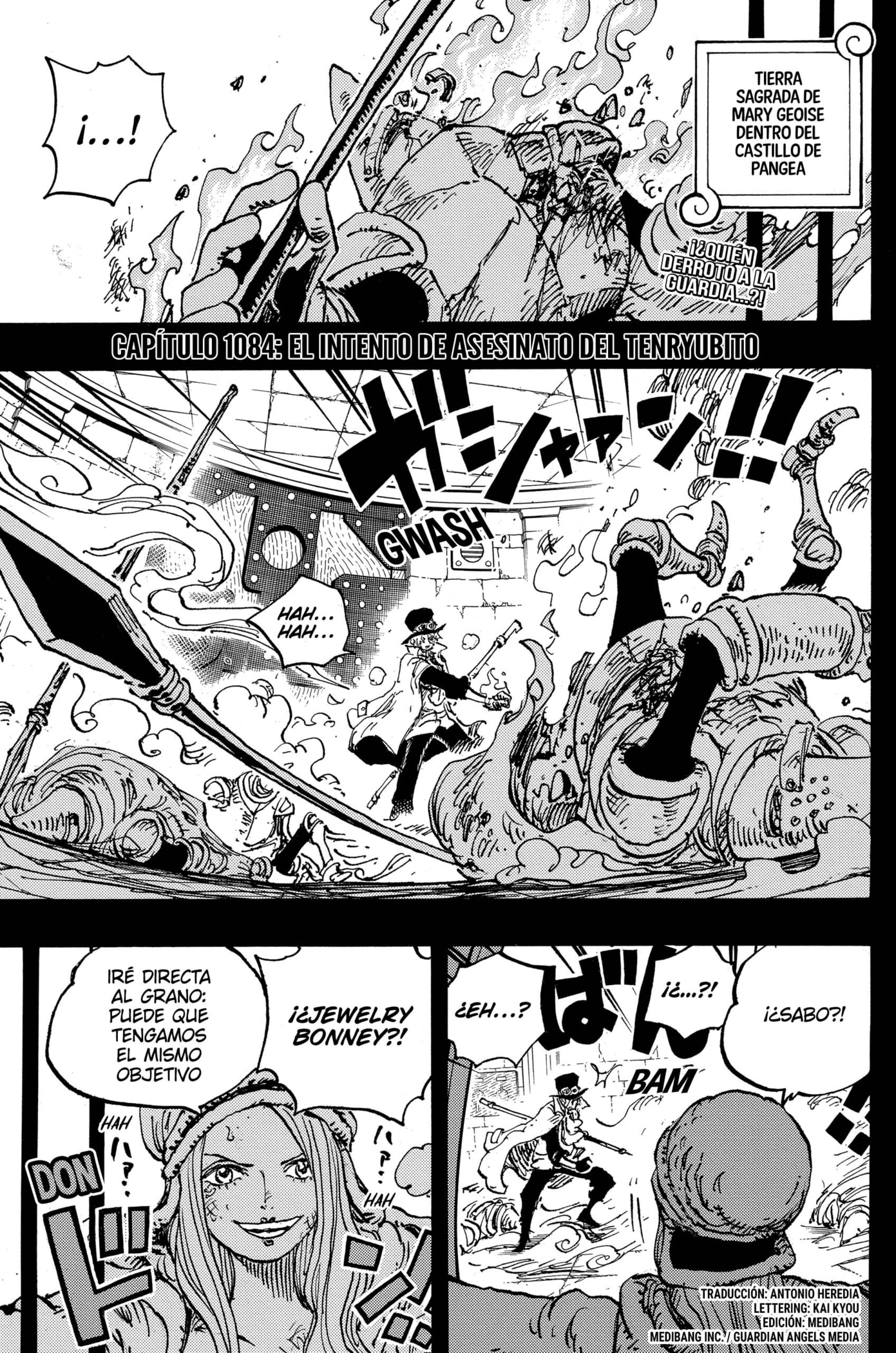 One Piece Capitulo 1084: "Intento de Homicidio contra un Dragón Celestial" página 4