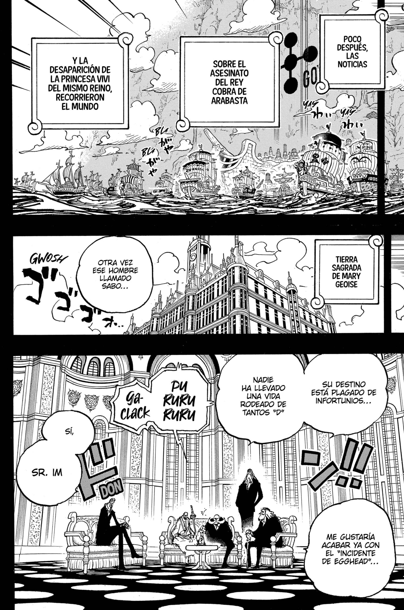 One Piece Capitulo 1086: "Los cinco Ancianos" página 7