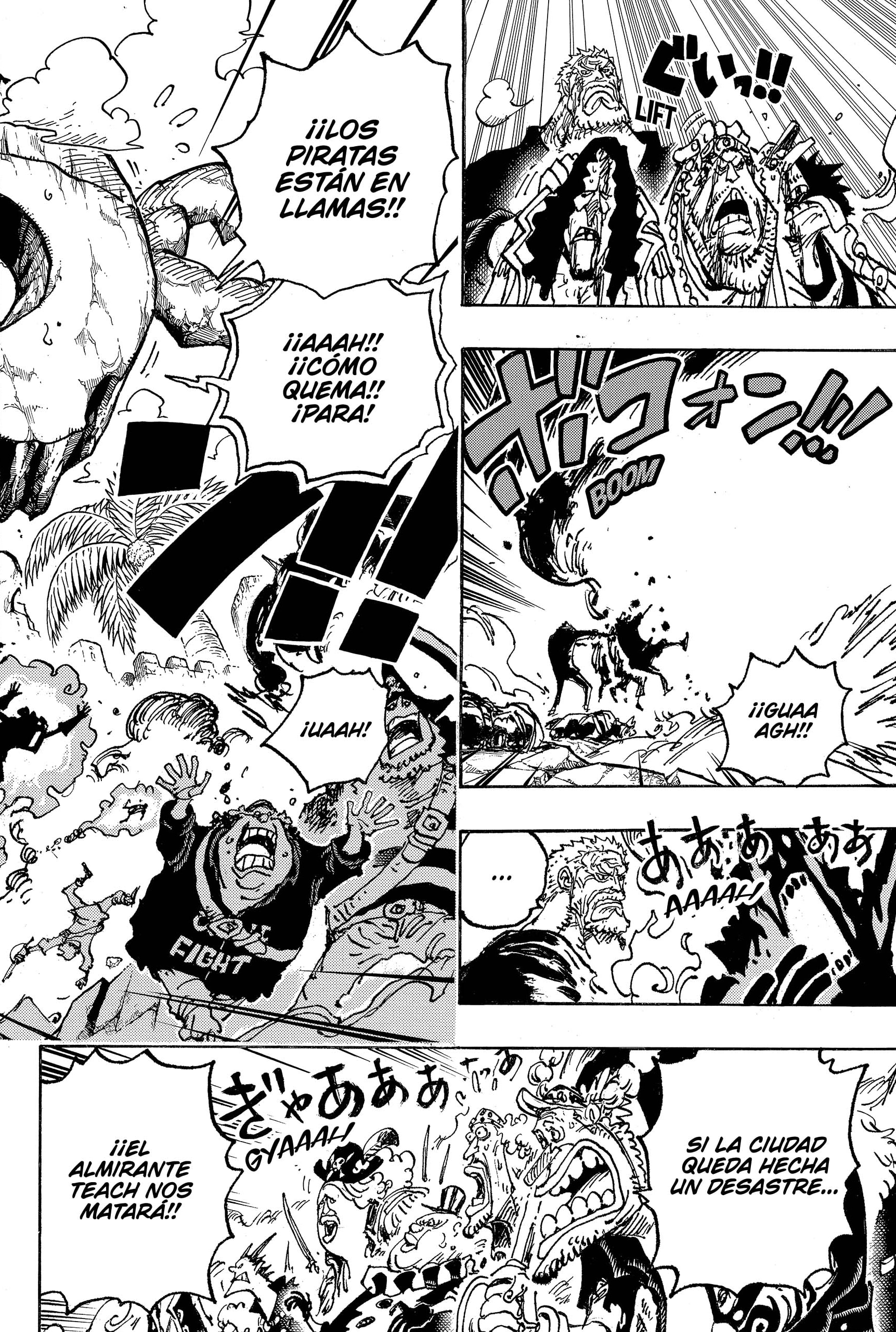One Piece Capitulo 1087: "Buques de Guerra de Boxeo" página 4