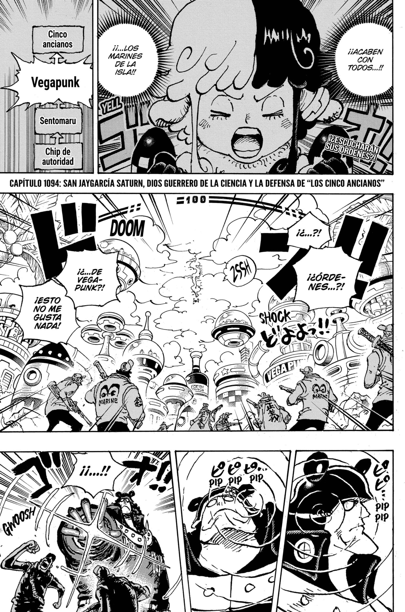 One Piece Capitulo 1094: Dios Guerrero de la Defensa Científica, Saint Jaygarcia Saturn página 4