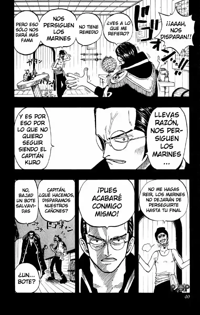 One Piece Capitulo 37: "El Pirata, Kuro el Pensador" página 12