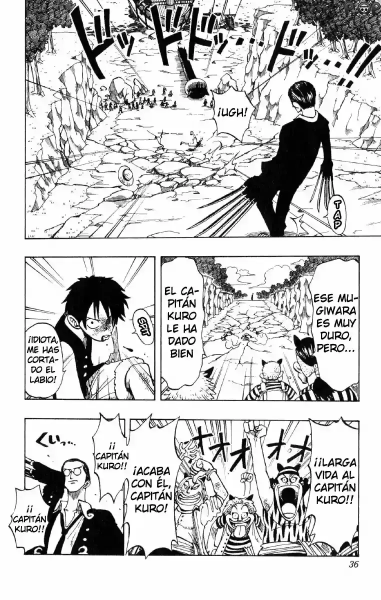 One Piece Capitulo 37: "El Pirata, Kuro el Pensador" página 8