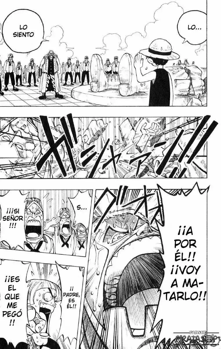 One Piece Capitulo 4: "Capitán de la Marina Mano de Hacha Morgan" página 17