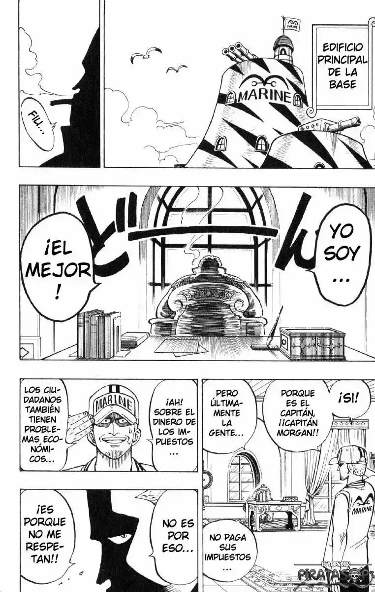 One Piece Capitulo 4: "Capitán de la Marina Mano de Hacha Morgan" página 4