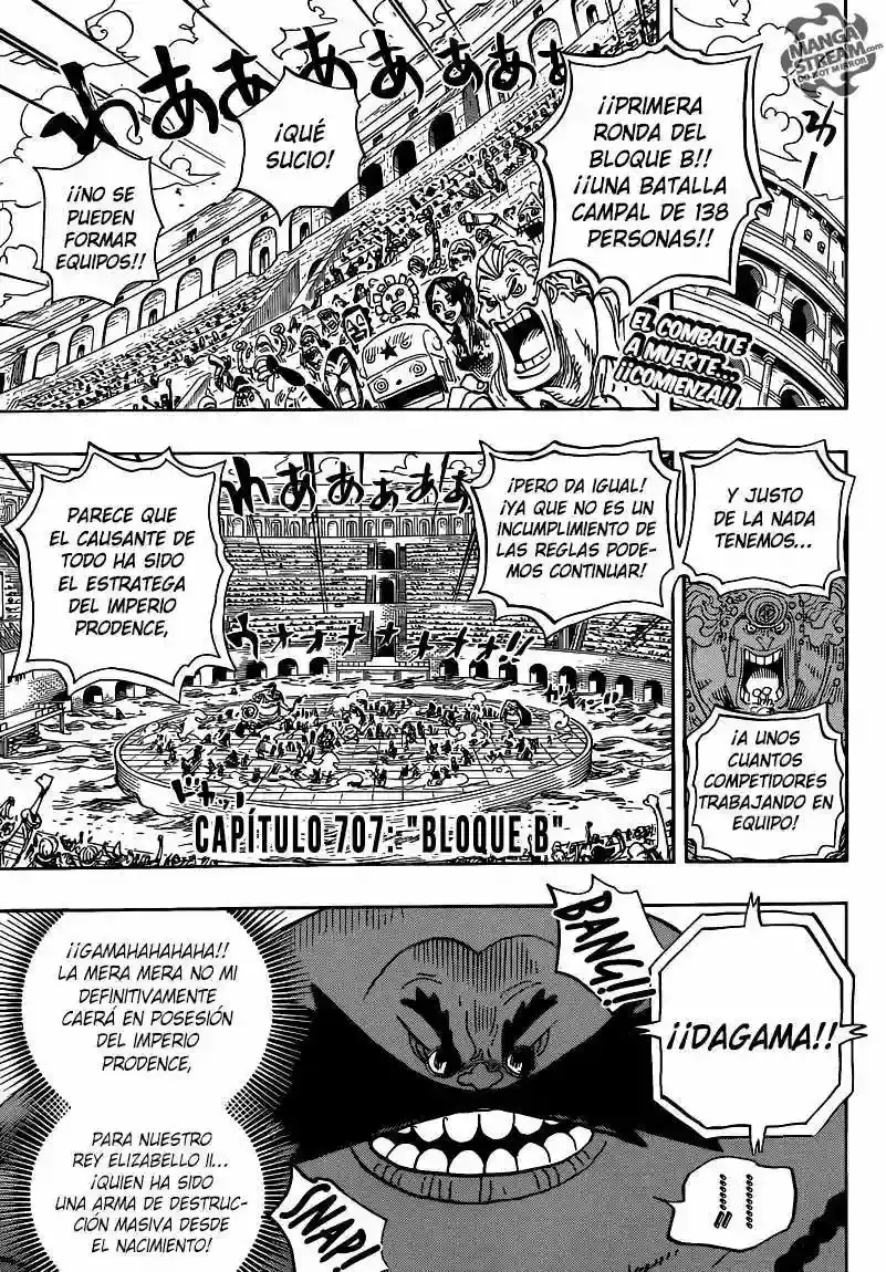 One Piece Capitulo 707 página 3