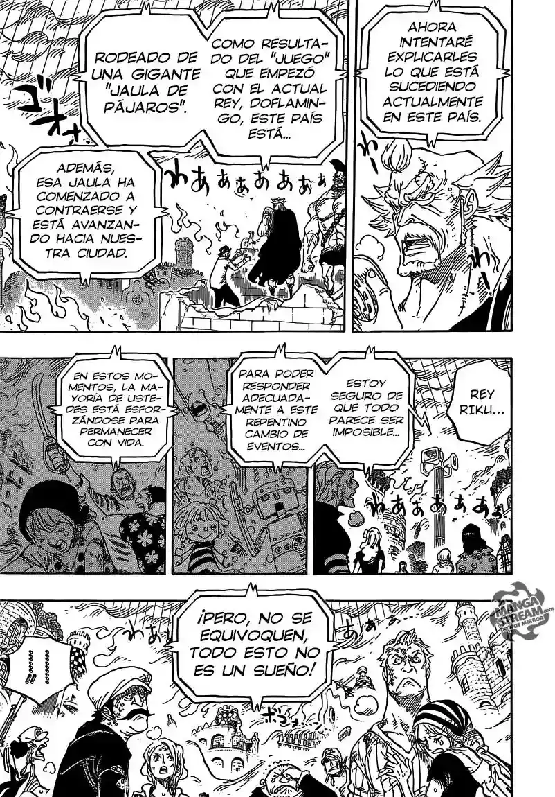 One Piece Capitulo 785: Aun cuando mis piernas esten rotas página 12