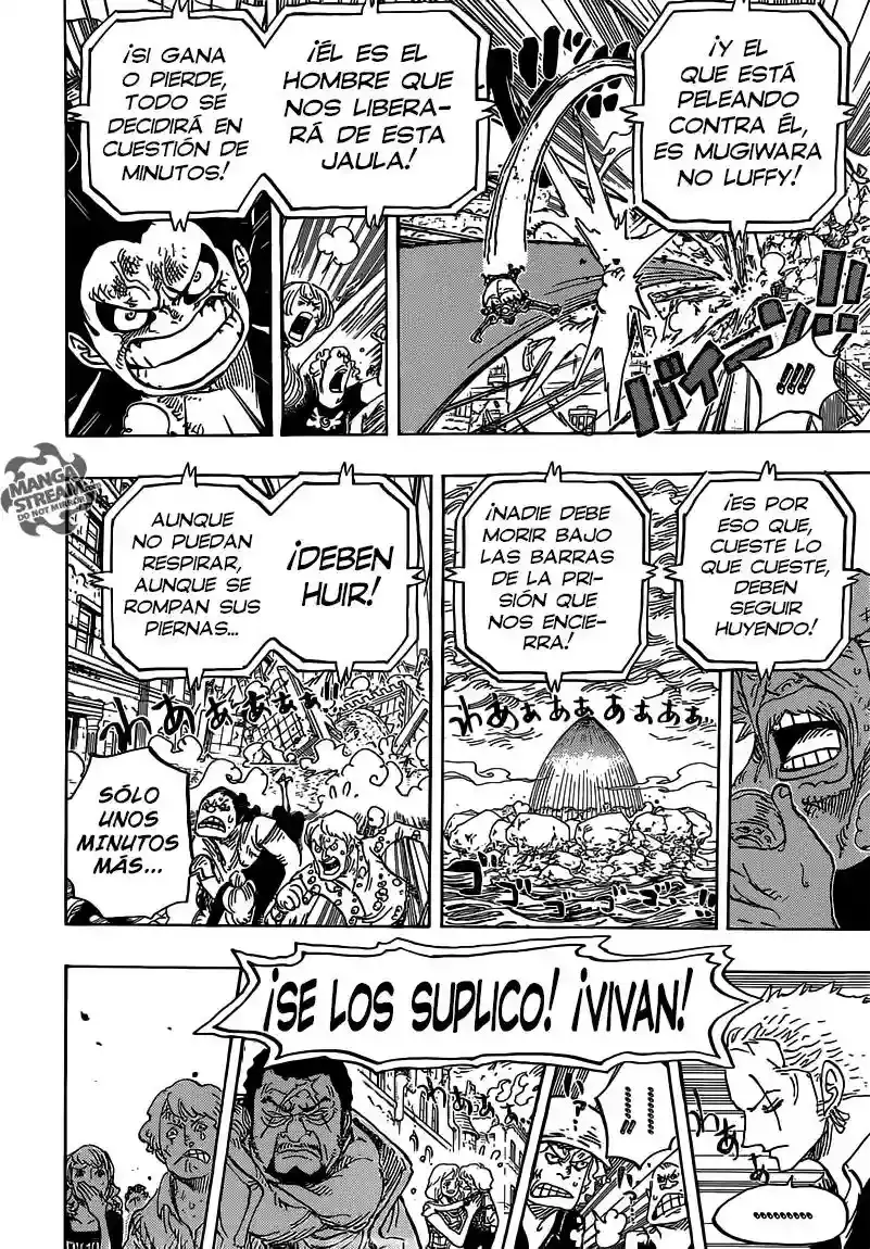 One Piece Capitulo 785: Aun cuando mis piernas esten rotas página 15