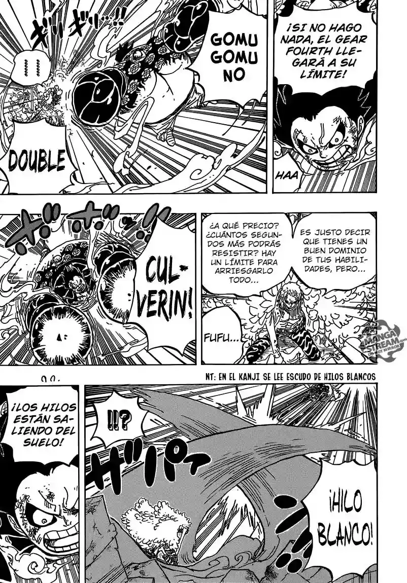 One Piece Capitulo 785: Aun cuando mis piernas esten rotas página 8