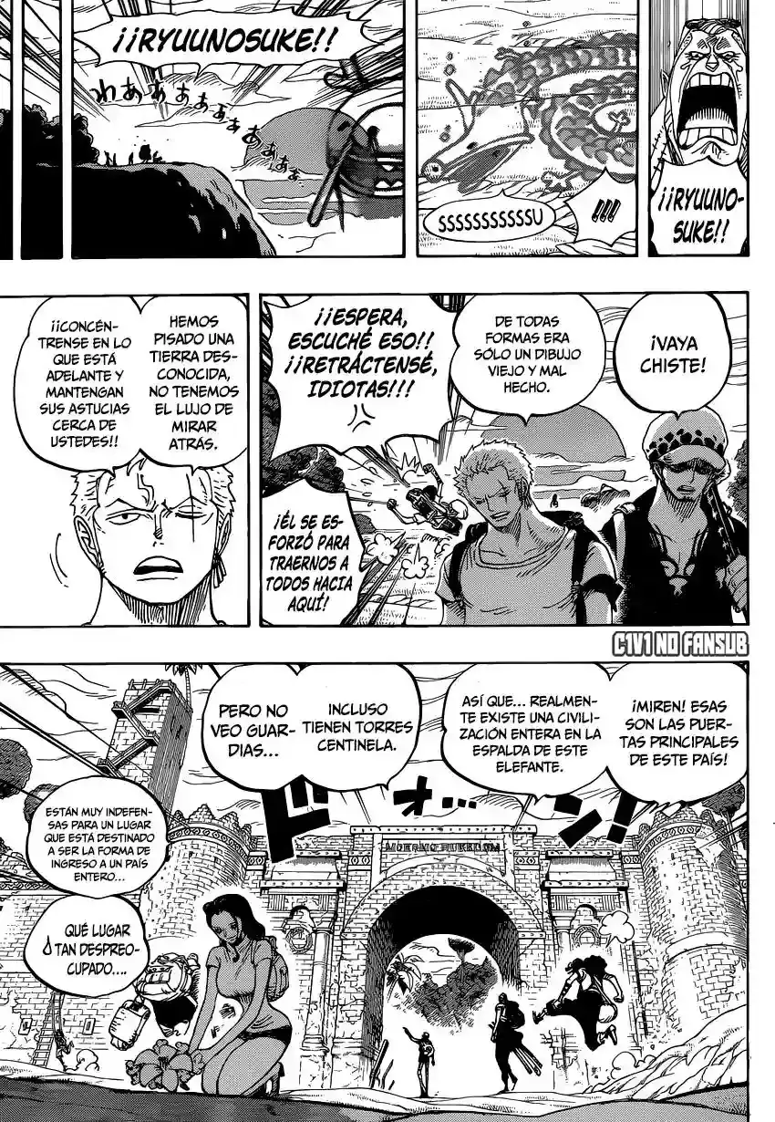 One Piece Capitulo 804: Una aventura en la espalda del elefante página 10