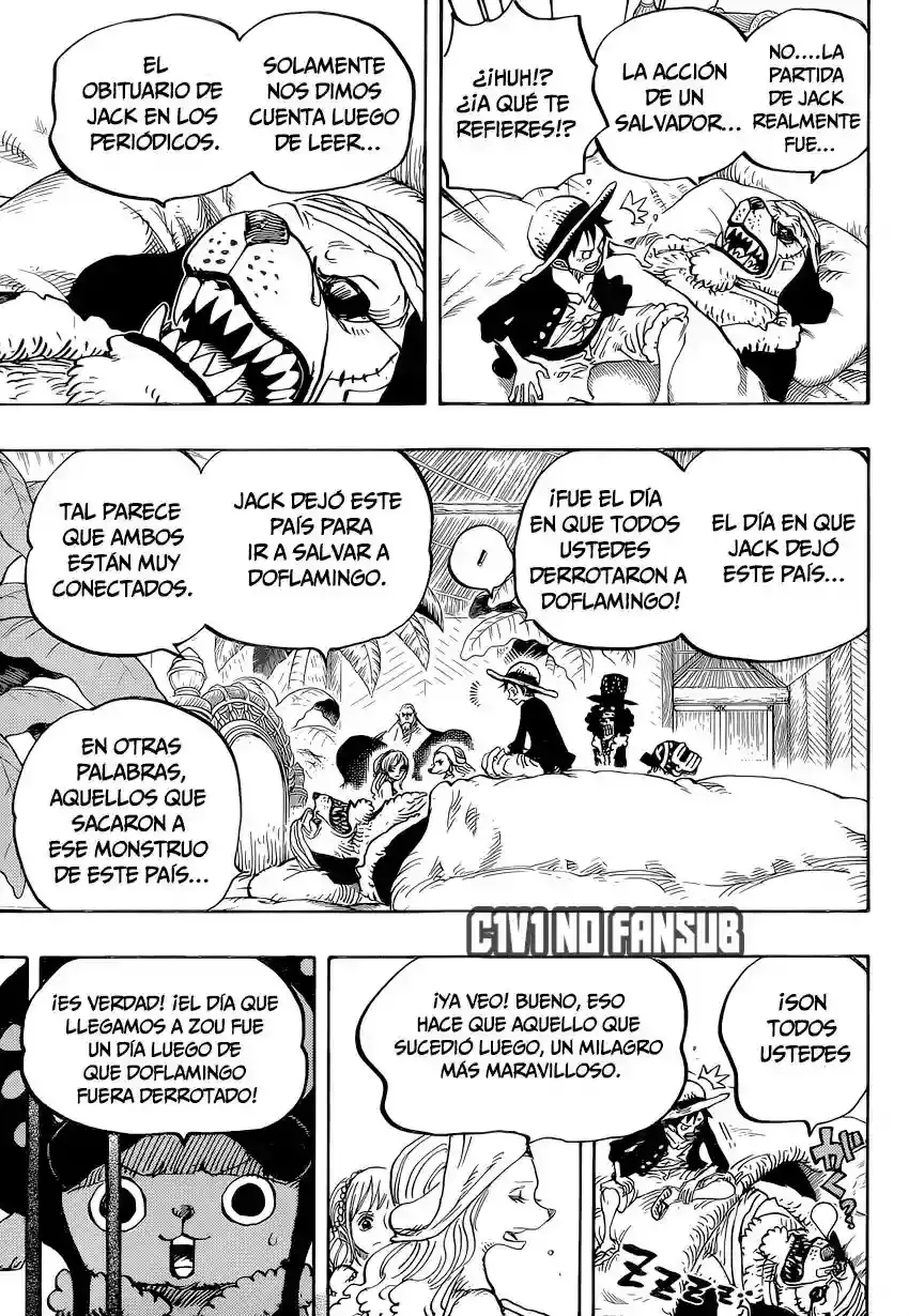 One Piece Capitulo 810: Llegan los piratas del sombrero rizado página 12